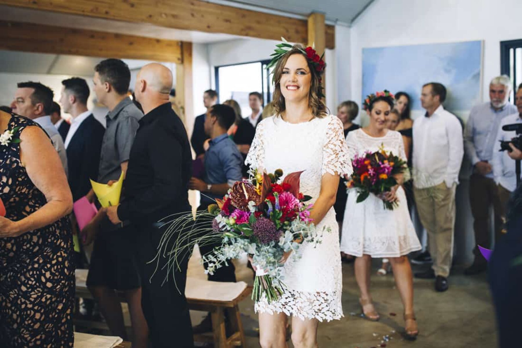 flower-filled Margaret River wedding at Bunker Beach House