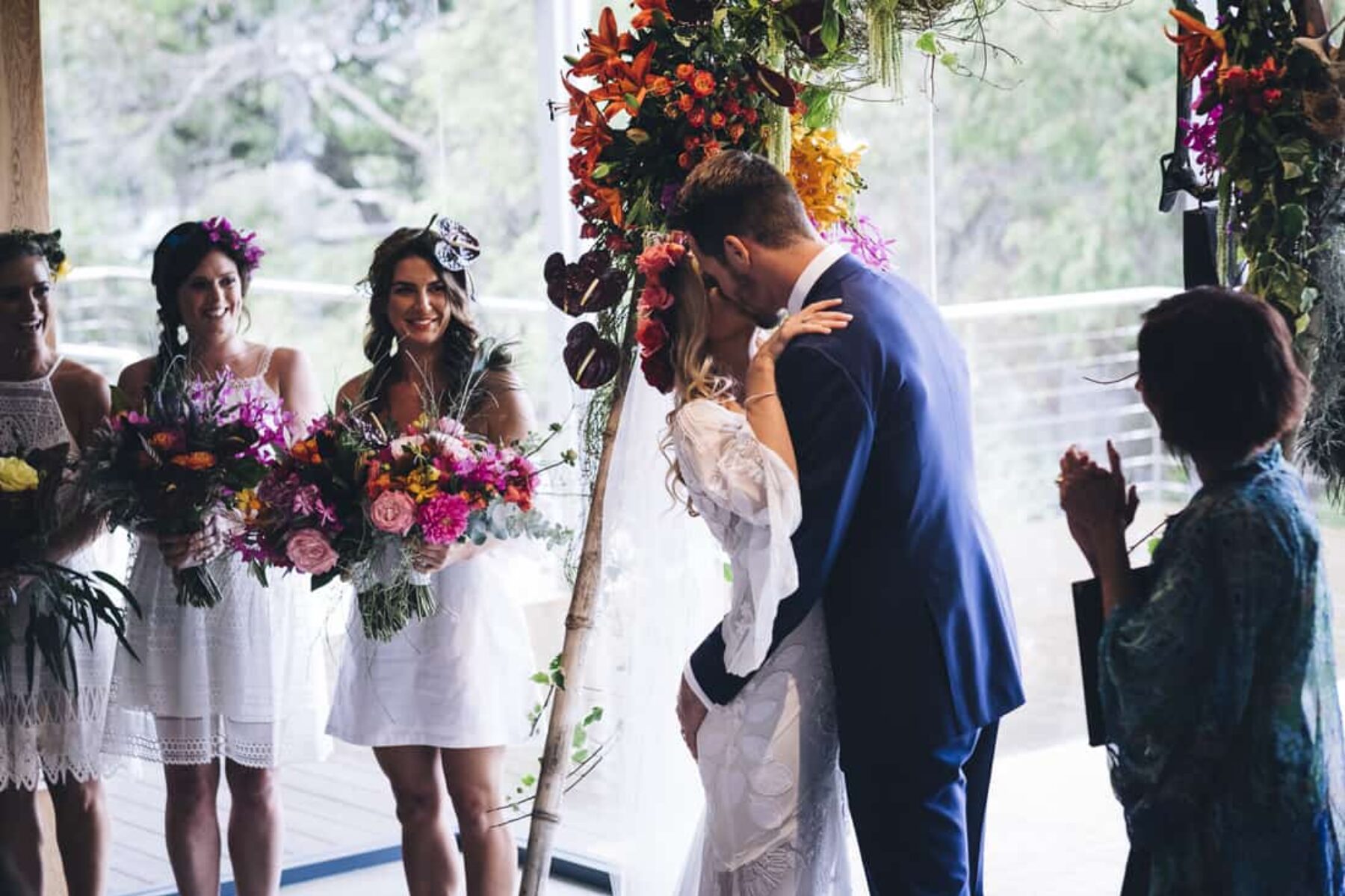 flower-filled Margaret River wedding at Bunker Beach House