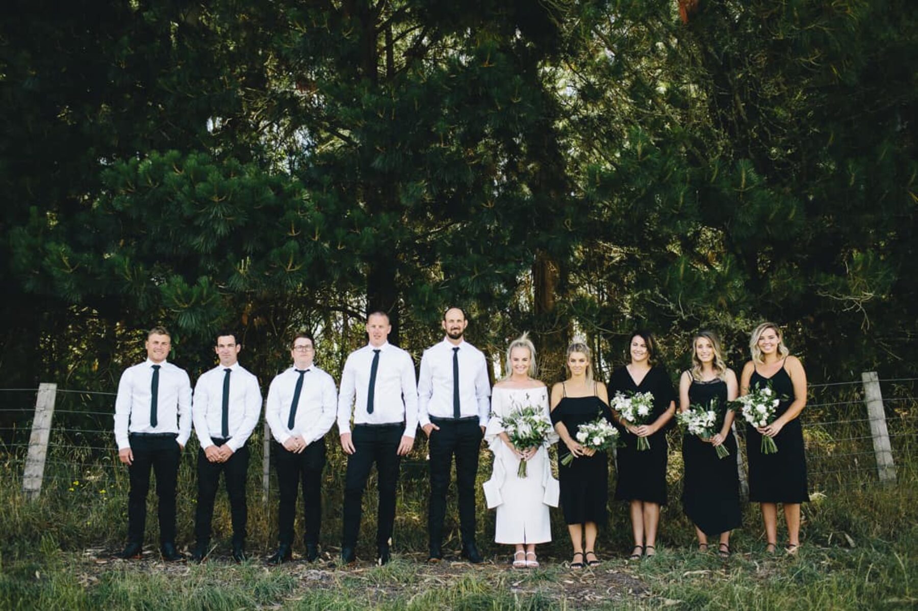 casual modern bridal party