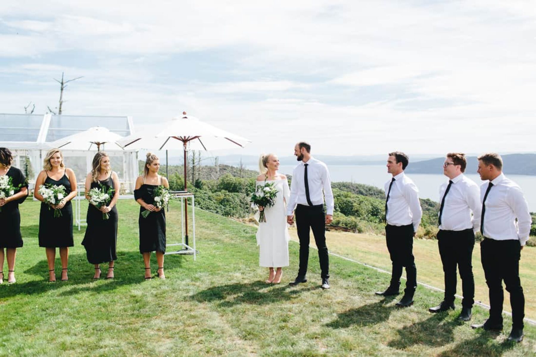 modern backyard wedding Lake Taupo New Zealand