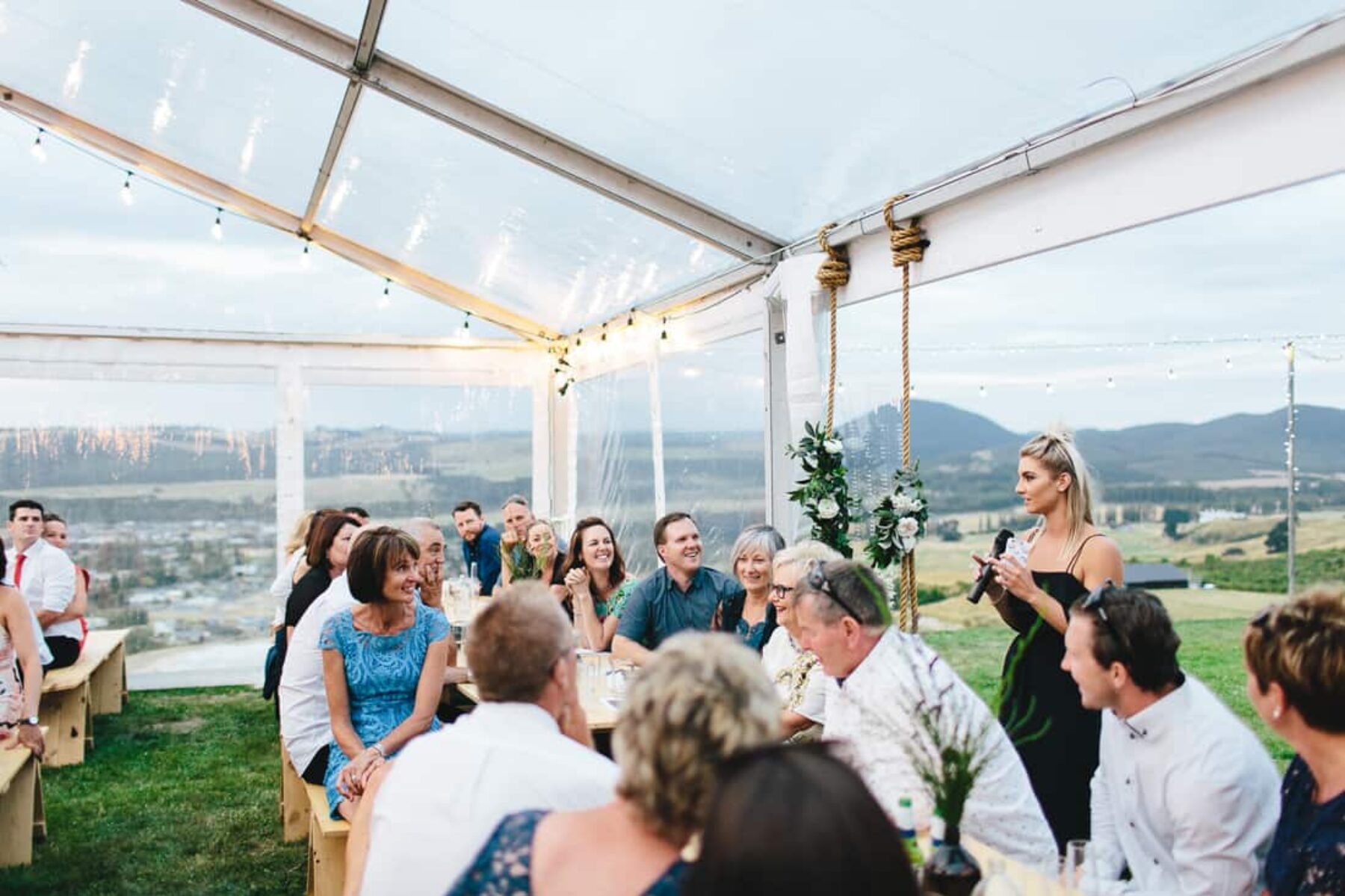 modern marquee wedding Lake Taupo New Zealand