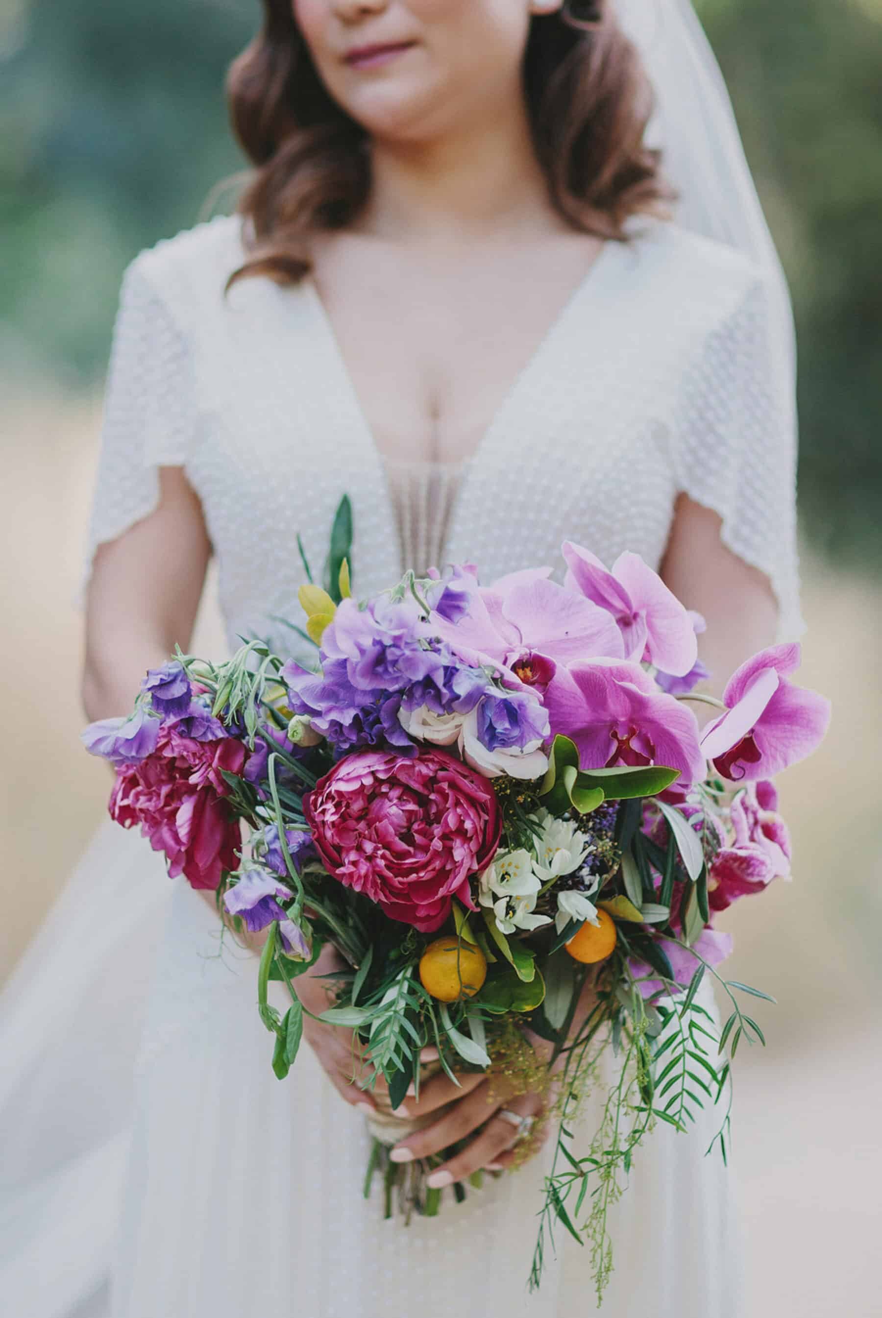 Best of 2017: bouquets | vibrant with pink orchids and citrus