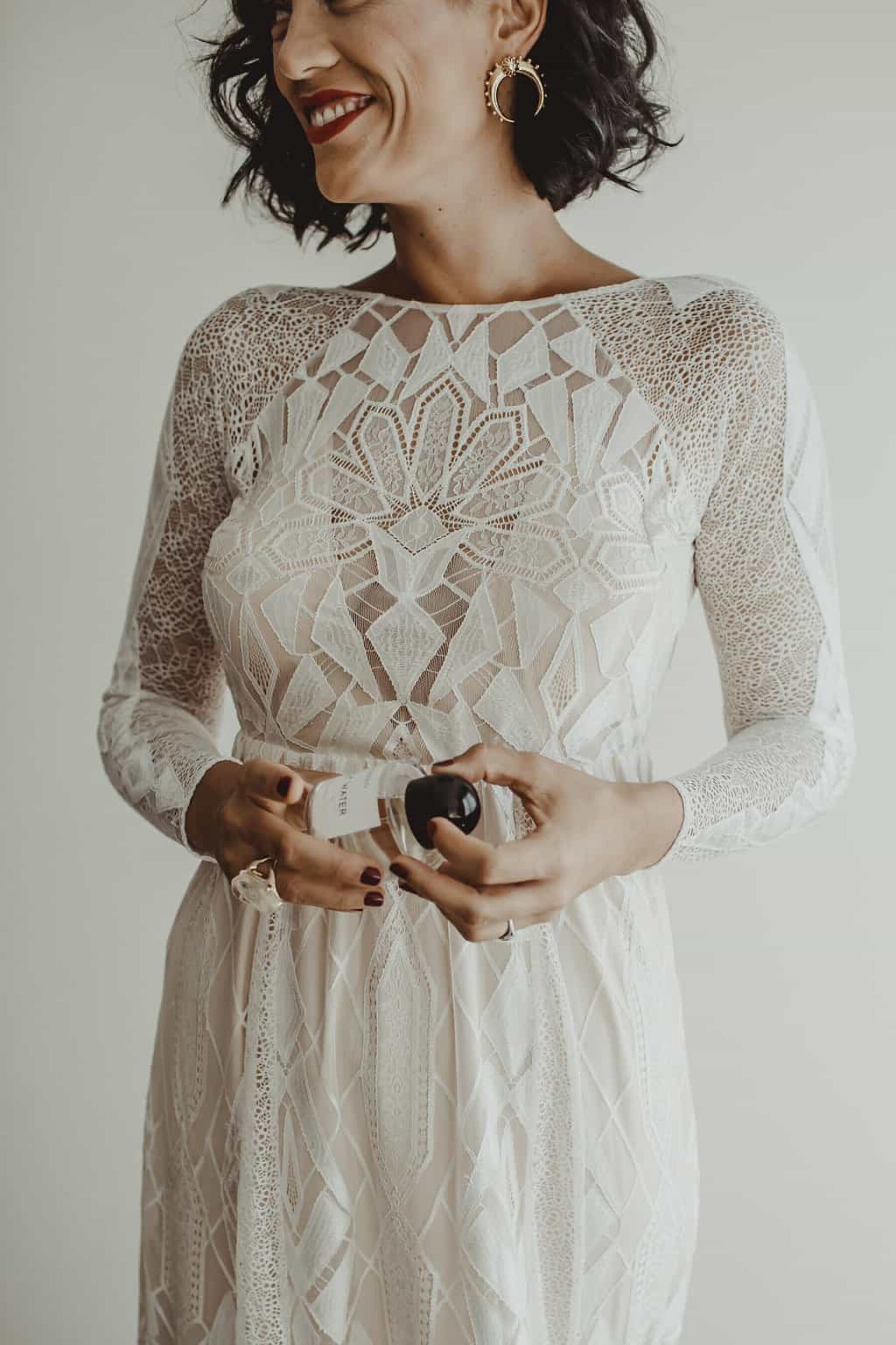 Best of 2017: Wedding dresses | long sleeve geometric wedding dress by Grace Loves Lace