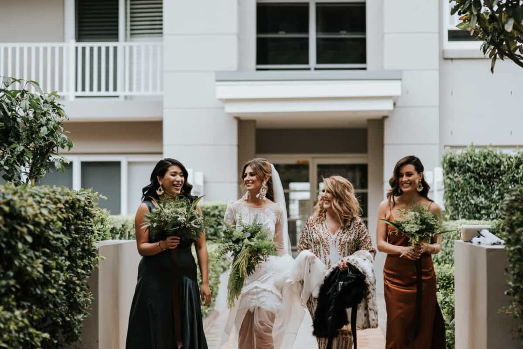 stylish mismatched bridesmaid dresses