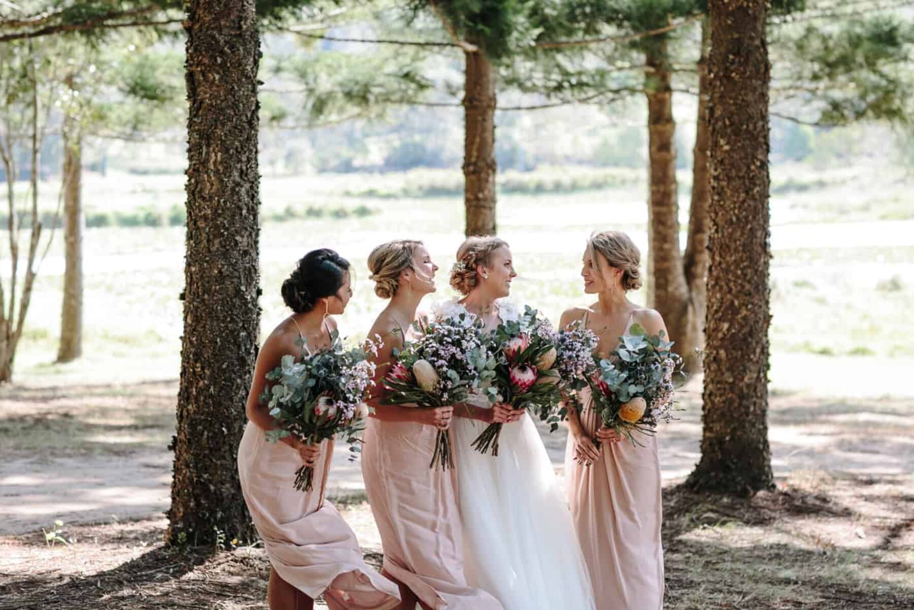 blush bridesmaid dresses by Zimmermann