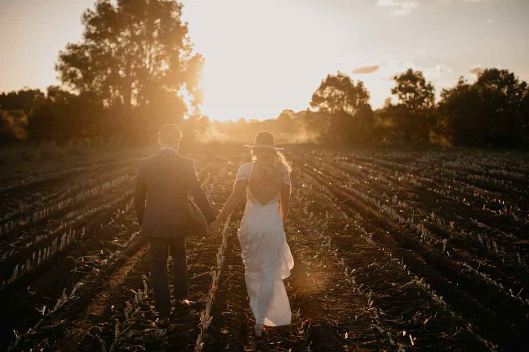 sunset wedding portraits by Mitch Pohl photography