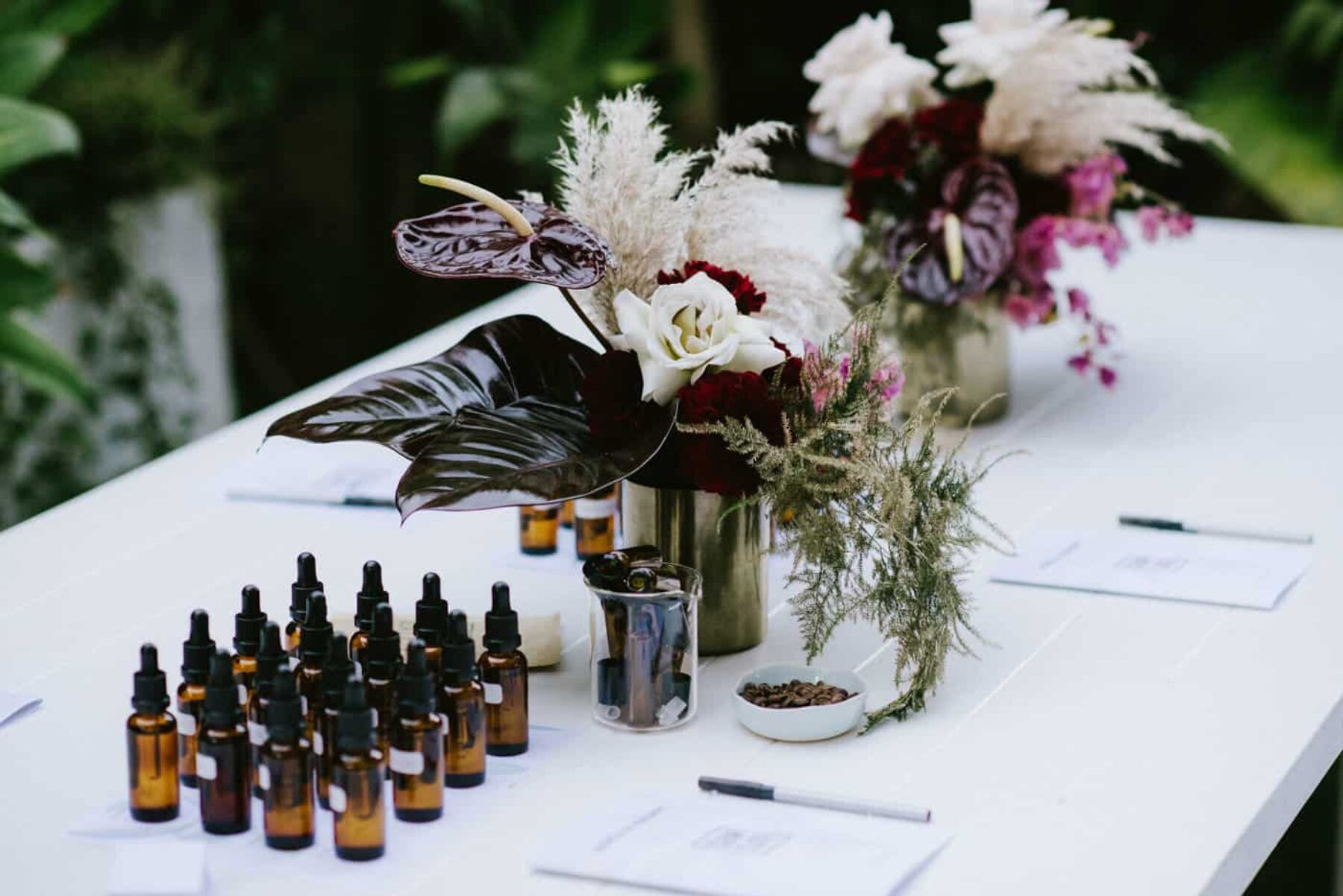 modern bridal shower with perfumery workshop