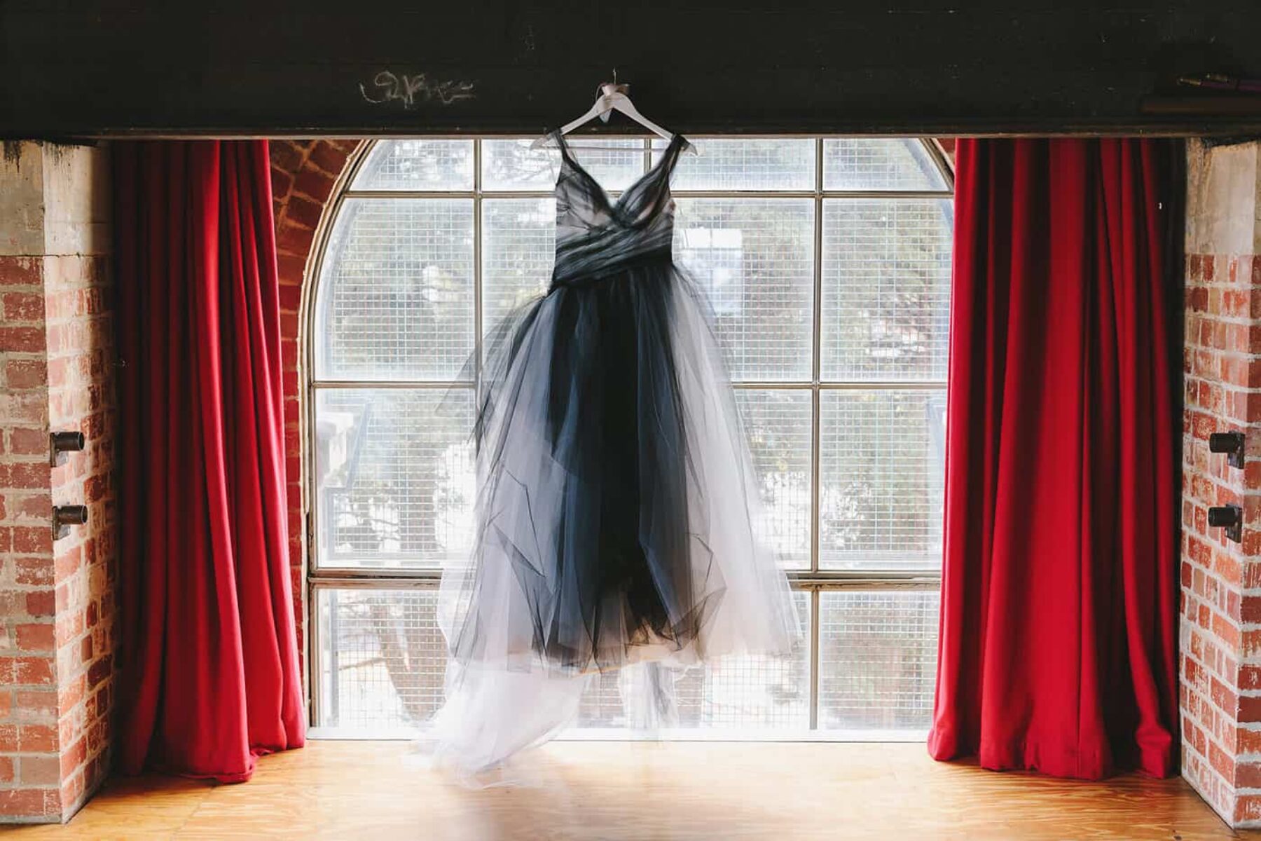 black tulle wedding dress by Sonia Cappellazzo