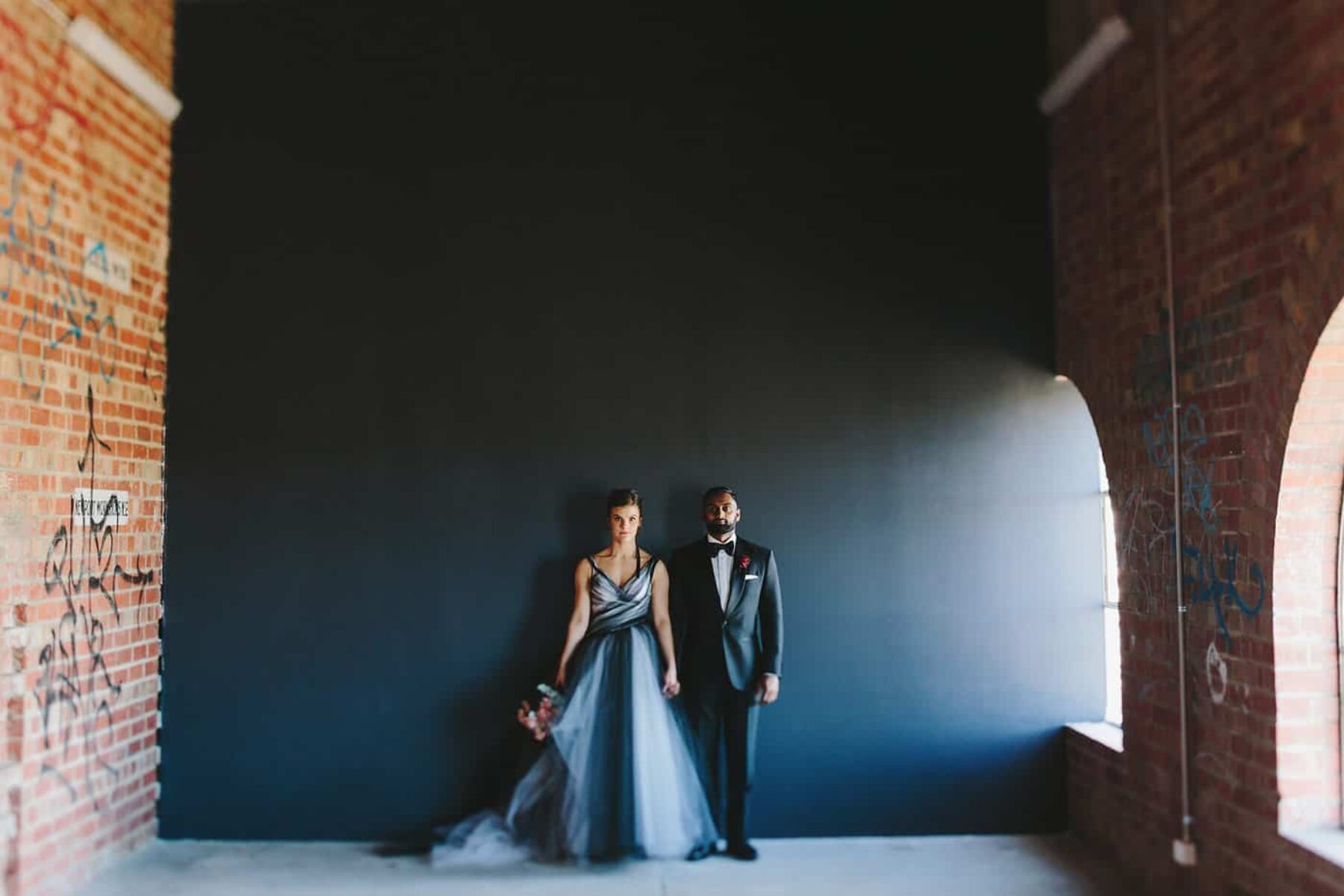 black tulle wedding dress by Sonia Cappellazzo