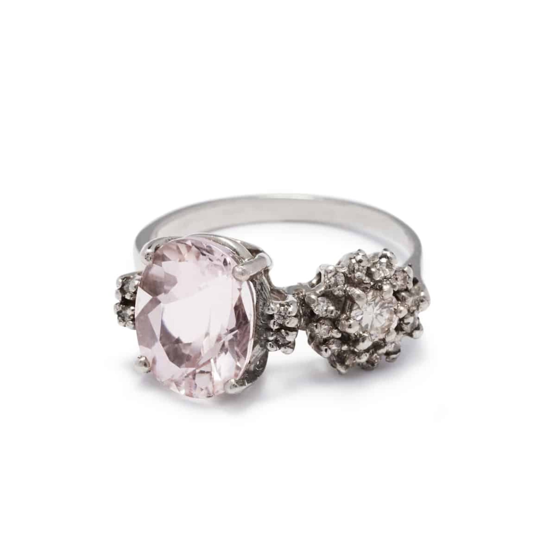 Double Eclipse Morganite engagement ring by Julia Deville