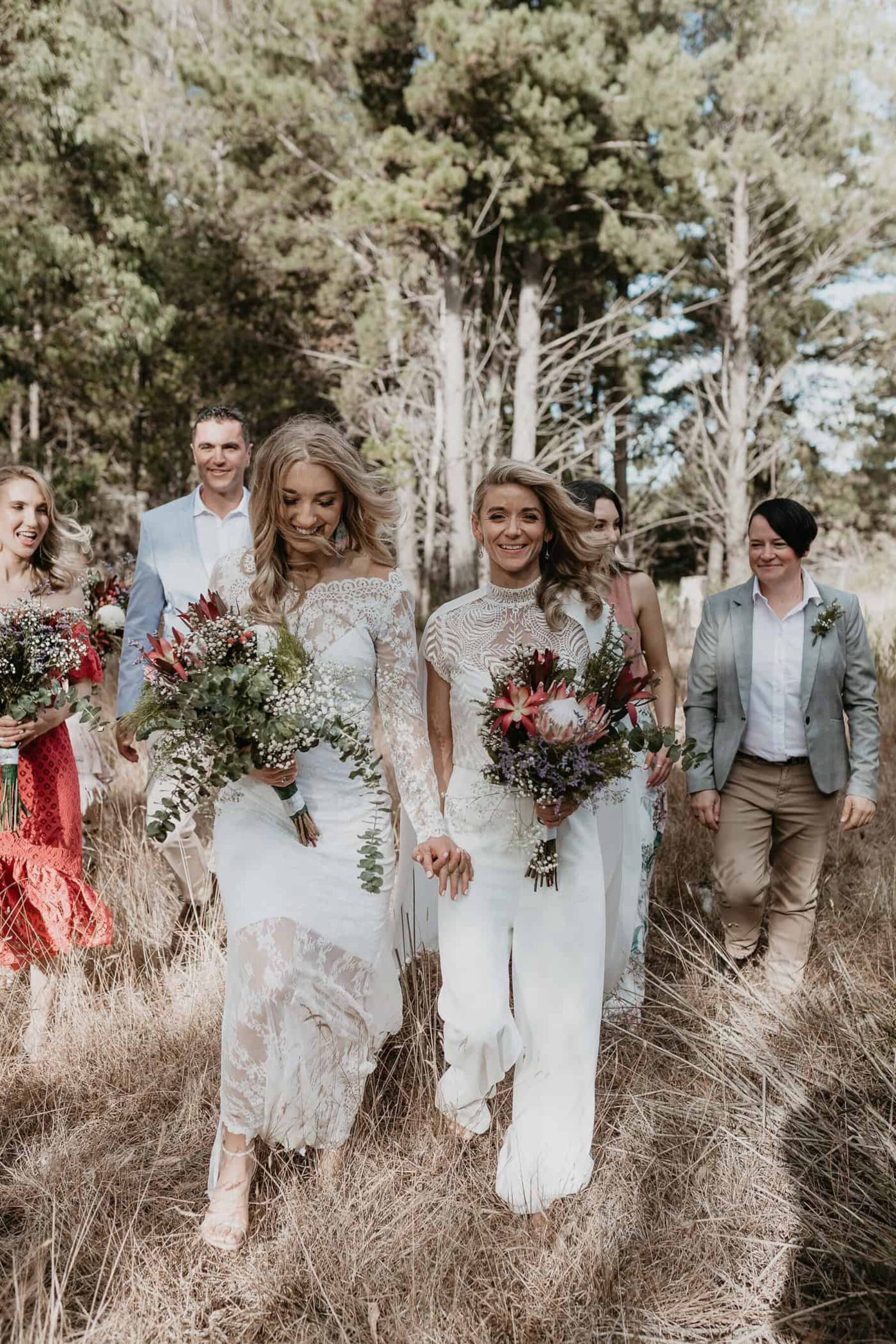 bohemian bridal party