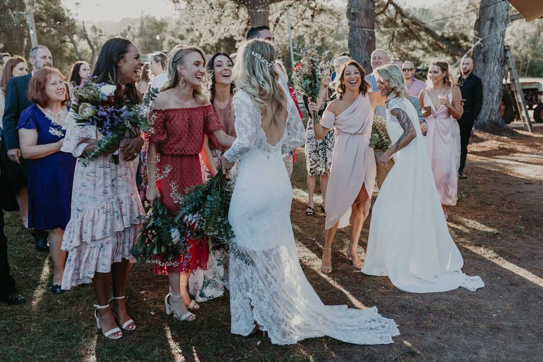 bohemian wedding at Baxter Barn in Mornington