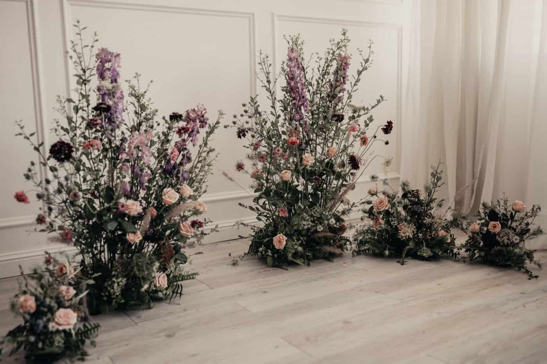 free standing floral installation