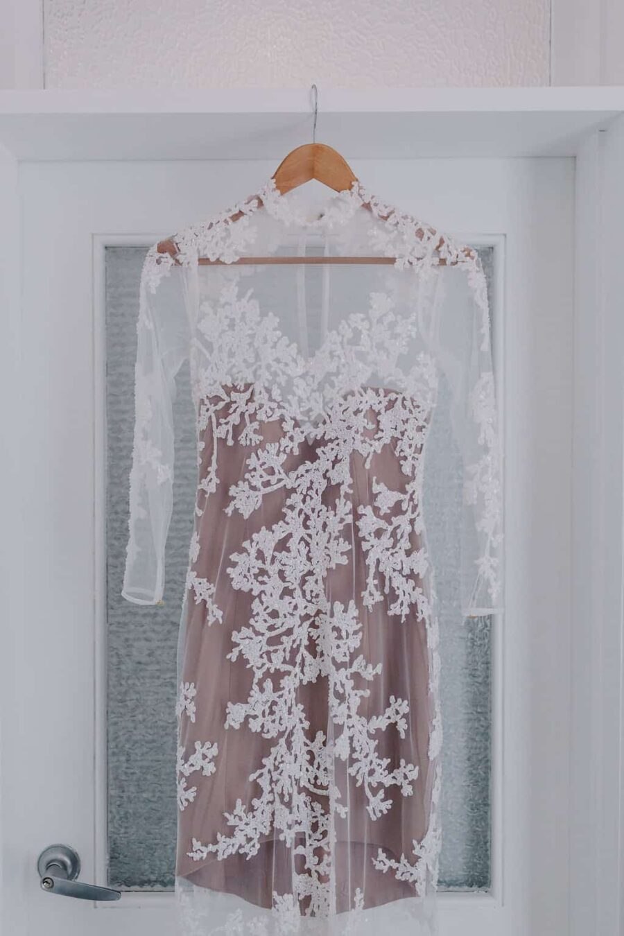 lace mesh wedding dress