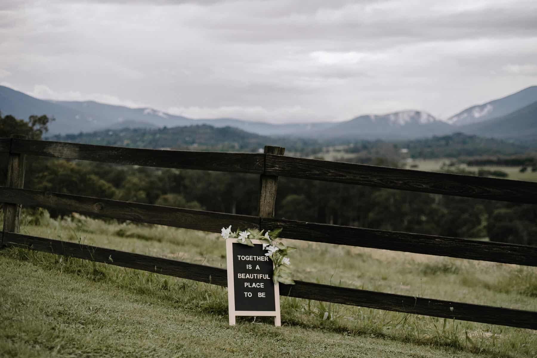 letterboard wedding sign