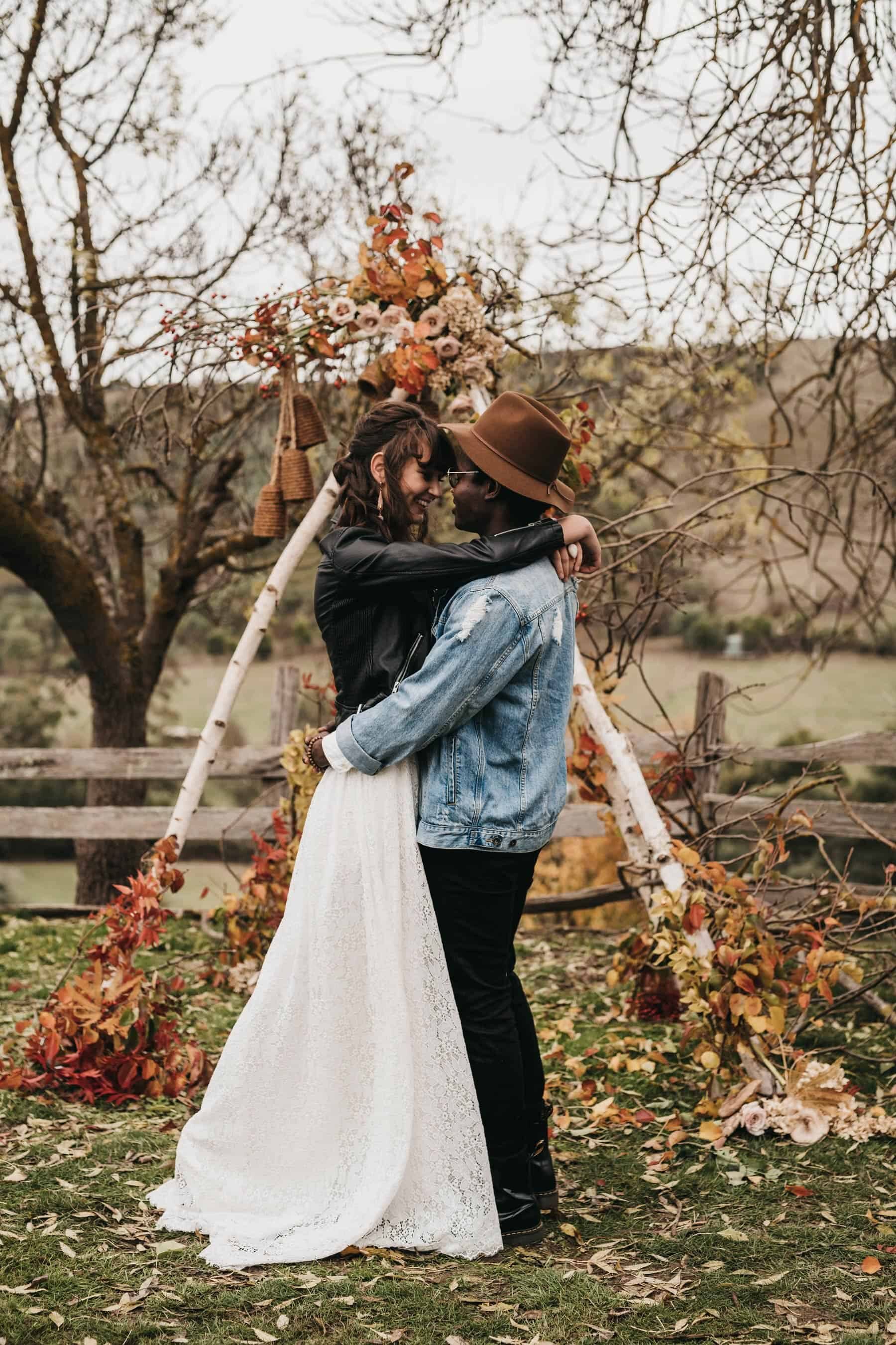 free spirited Australian wedding on a shearing farm