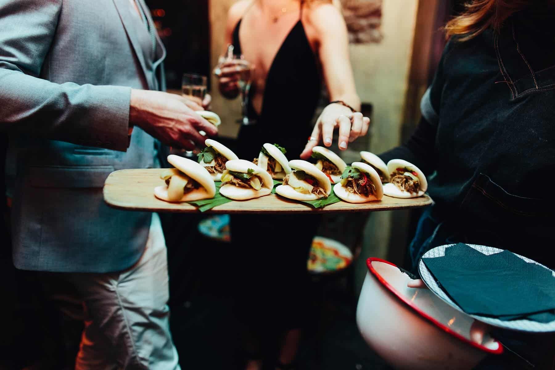 bao buns wedding canapes