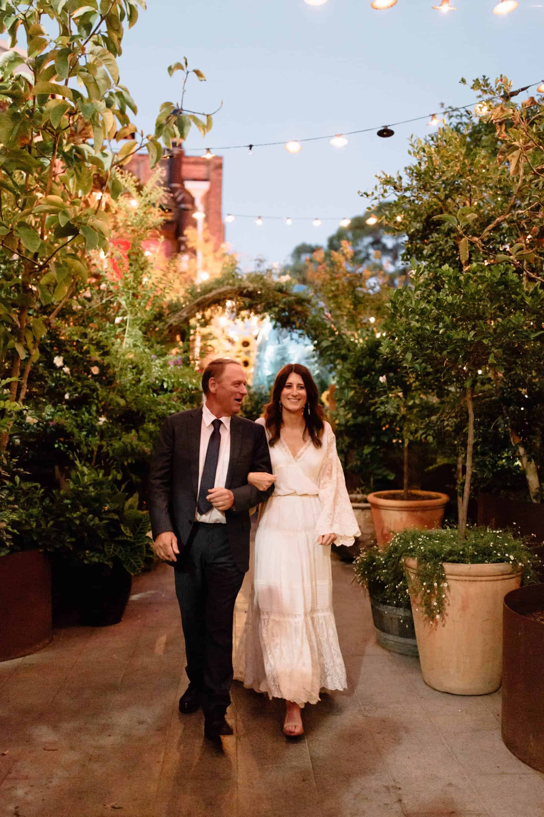 Surprise twilight wedding at The Grounds of Alexandria, Sydney / Photography by Matt Godkin