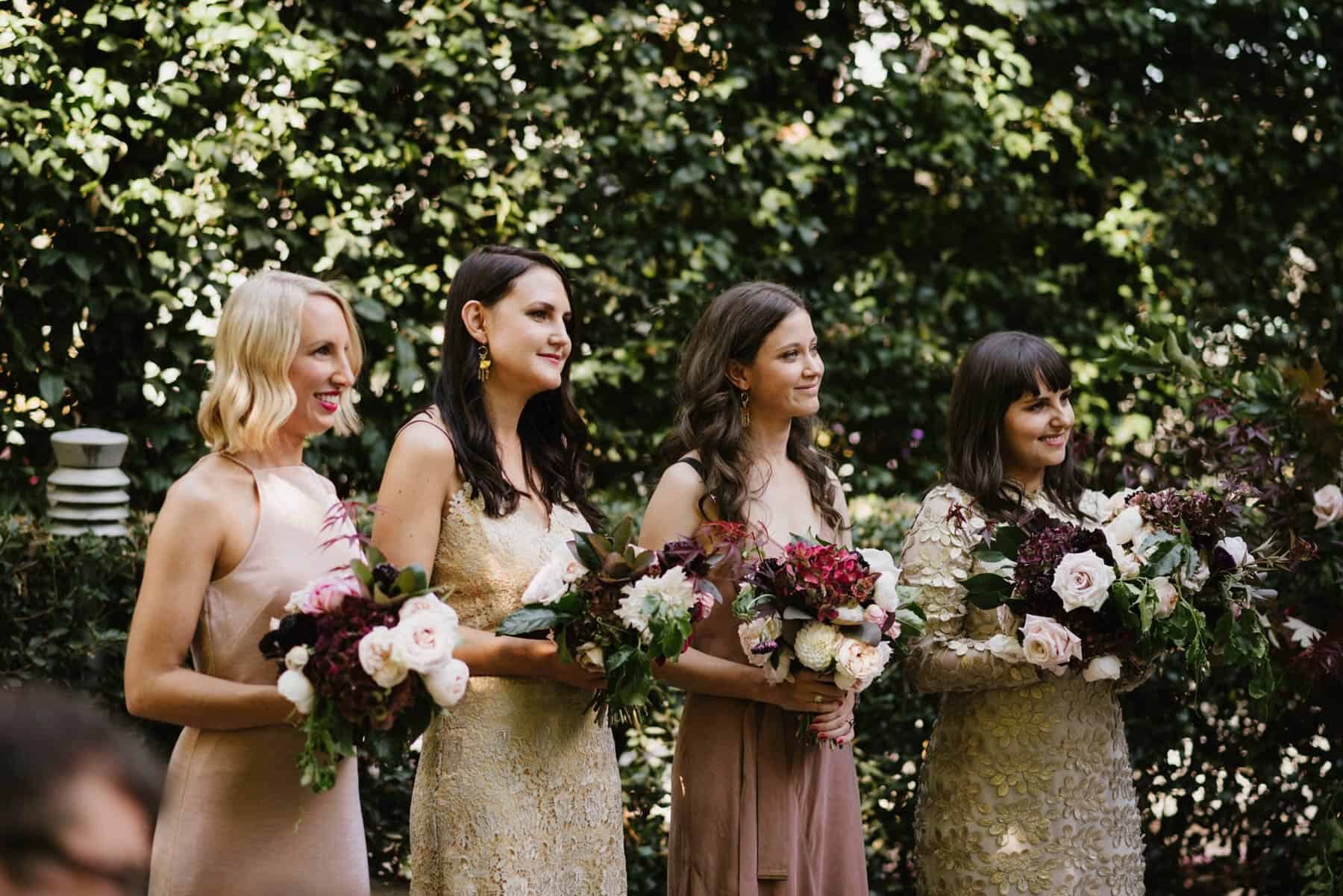 blush and neutral bridesmaid dresses