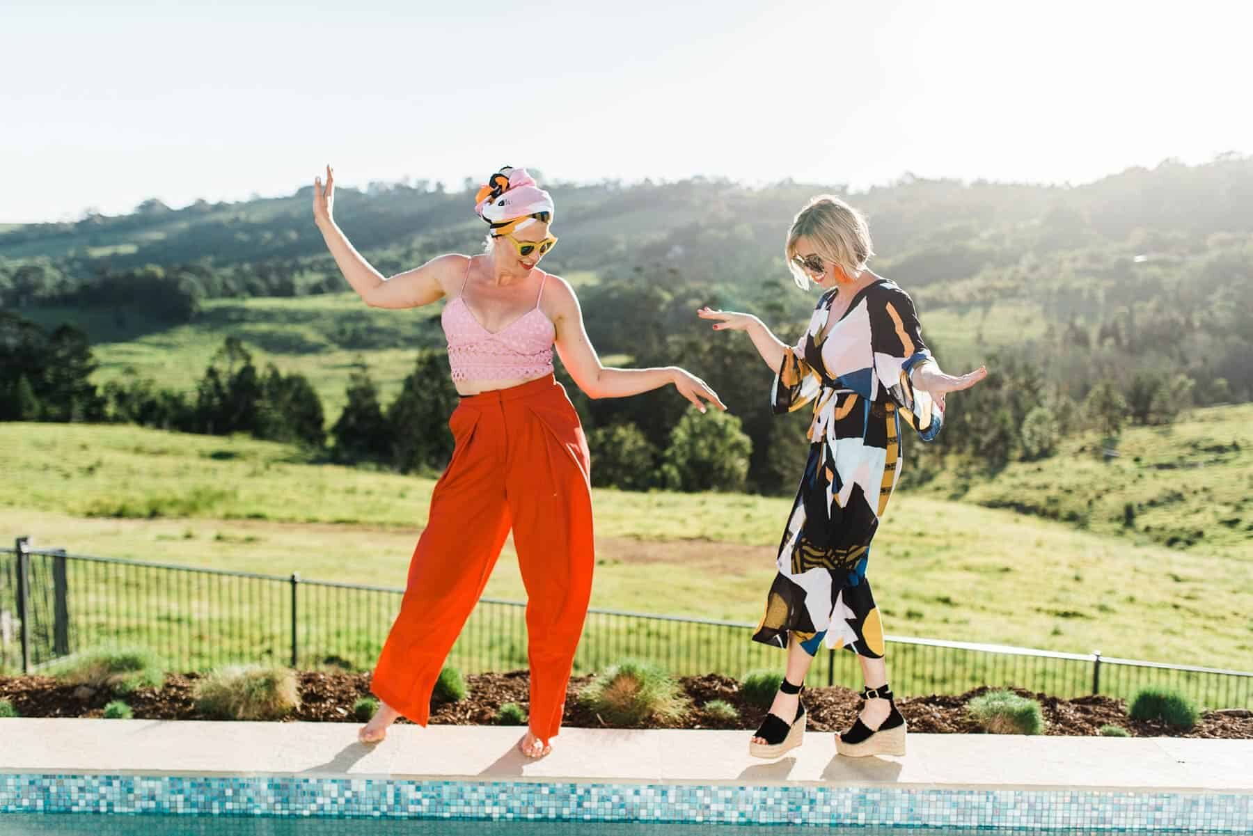 colourful festival wedding in a paddock in Newry NSW