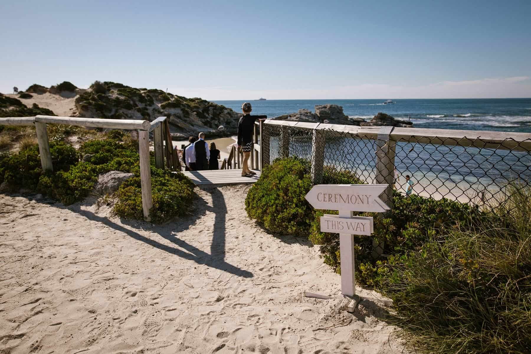 a modern beach wedding on Rottnest Island