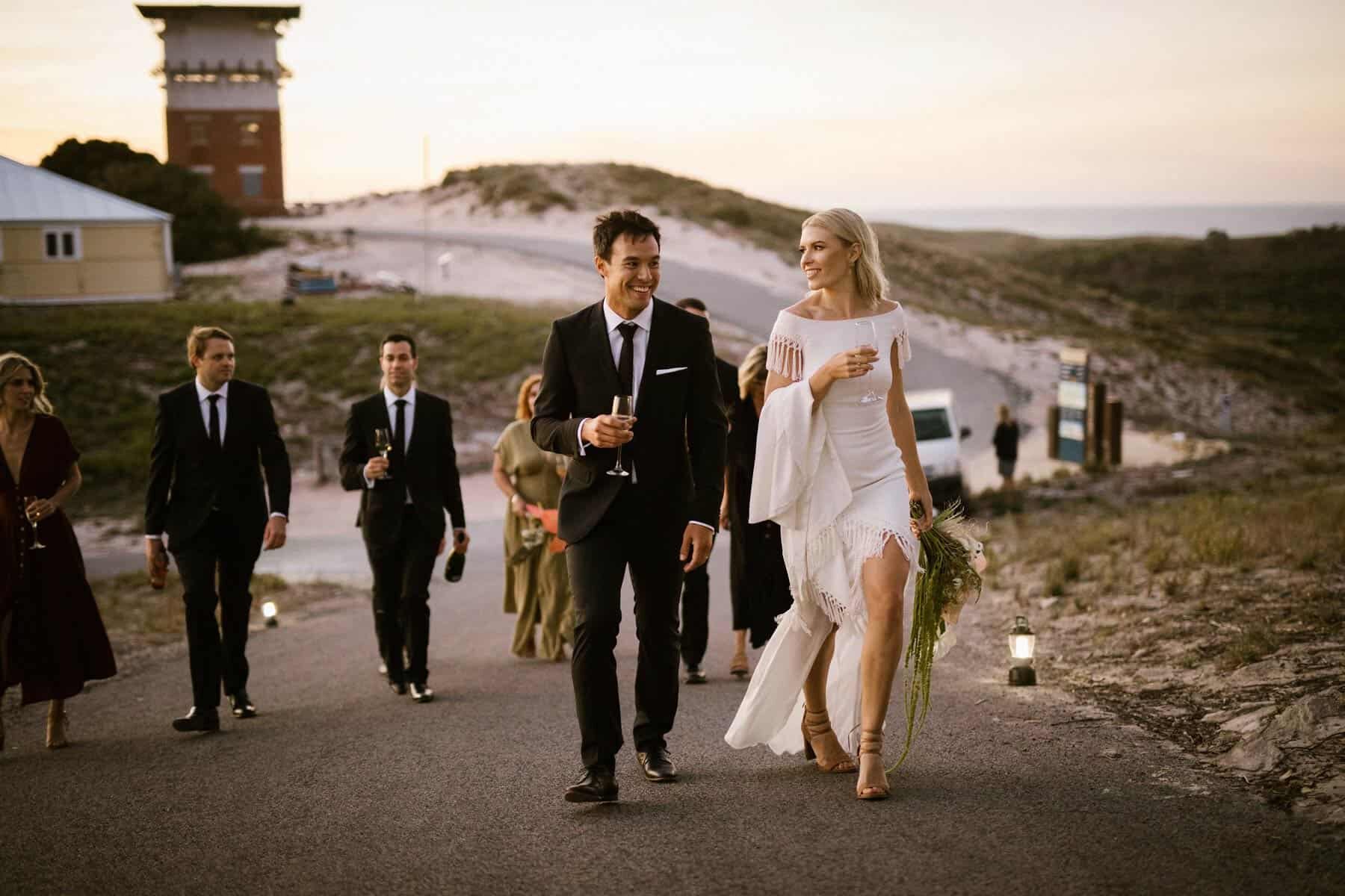 a modern beach wedding on Rottnest Island