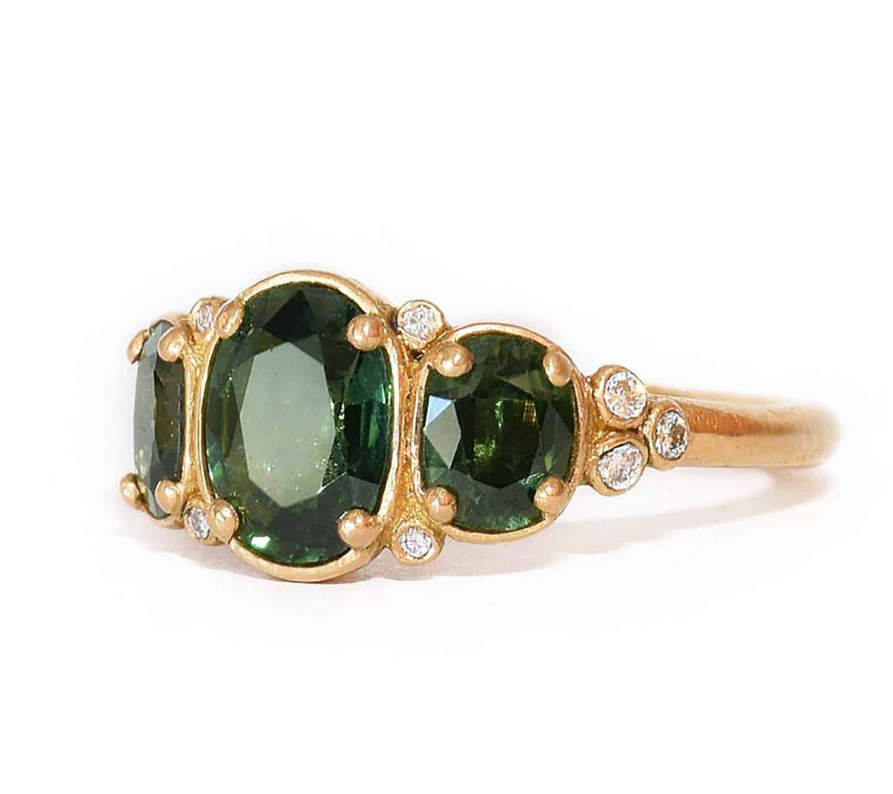 Fine Green Sapphire 'Ophir' Ring