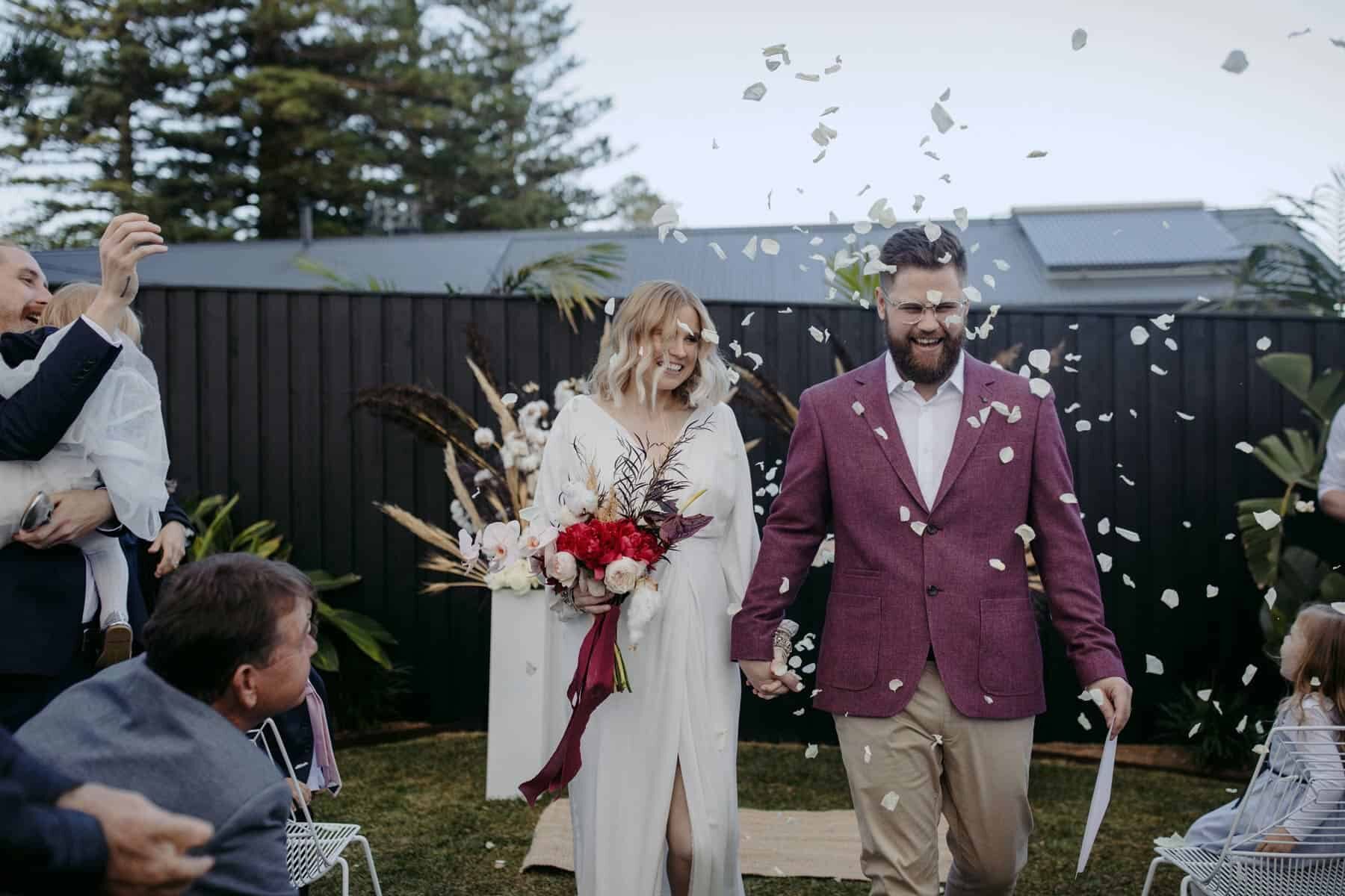 intimate backyard wedding by Mitch Pohl photography