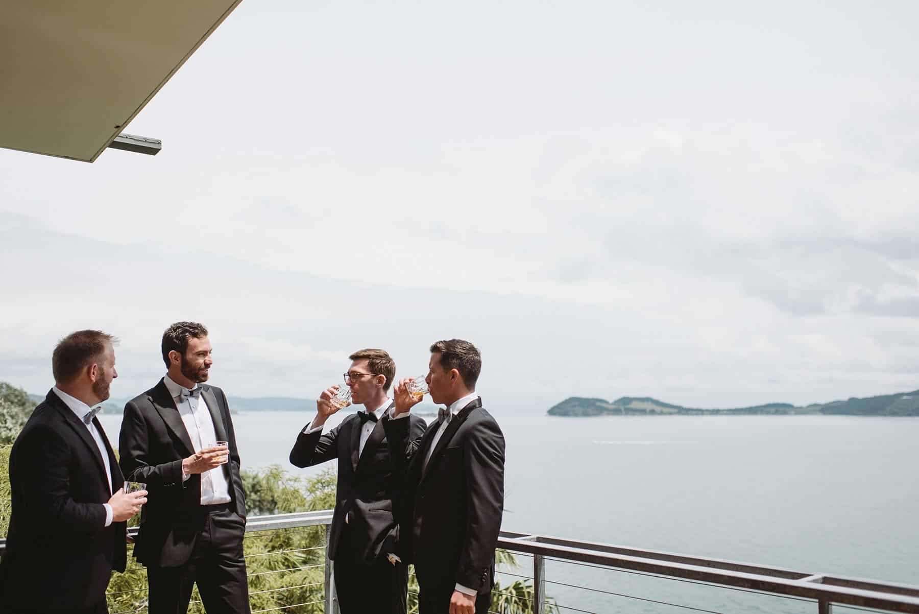 groomsmen getting ready