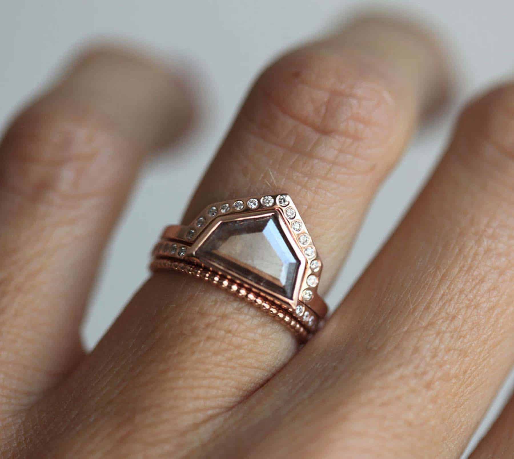 Alternative wedding hot sale ring sets