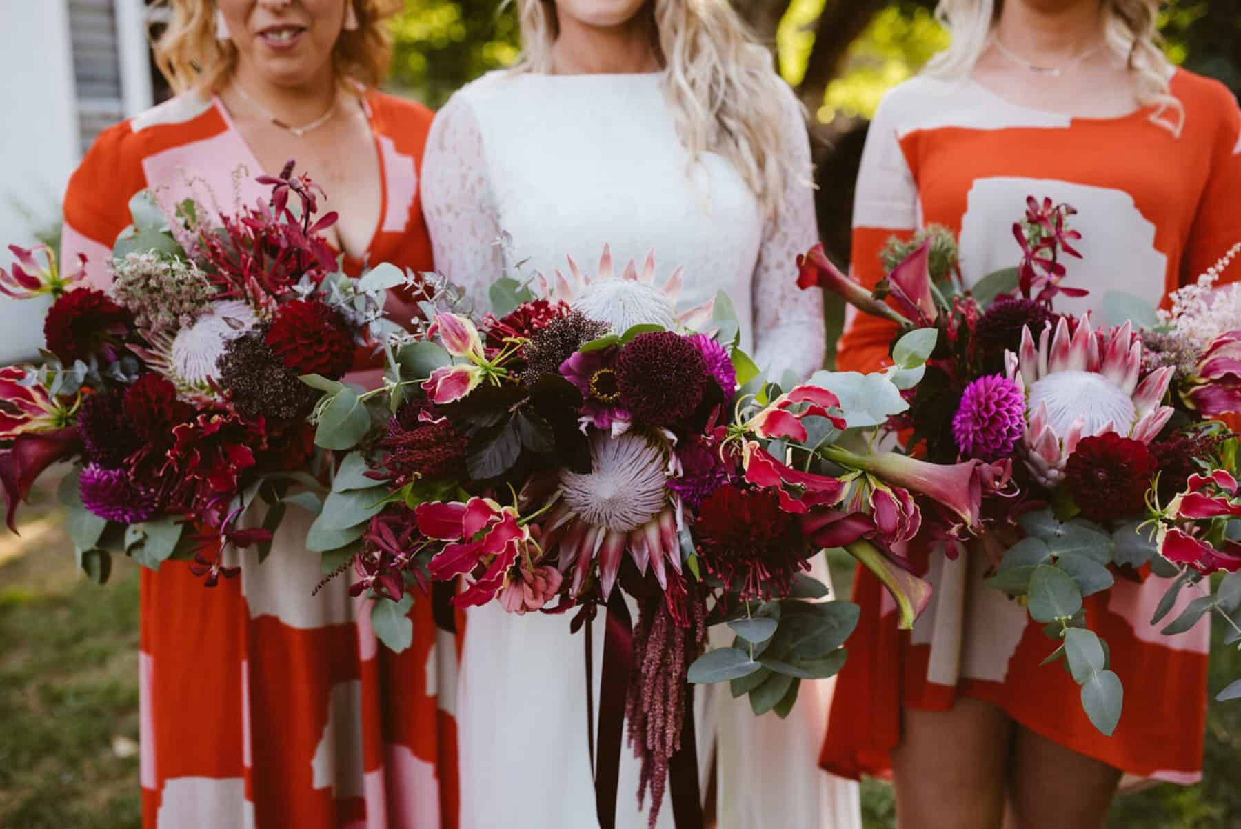 Best of 2018: bouquets. blush and burgundy bridesmaid bouquets