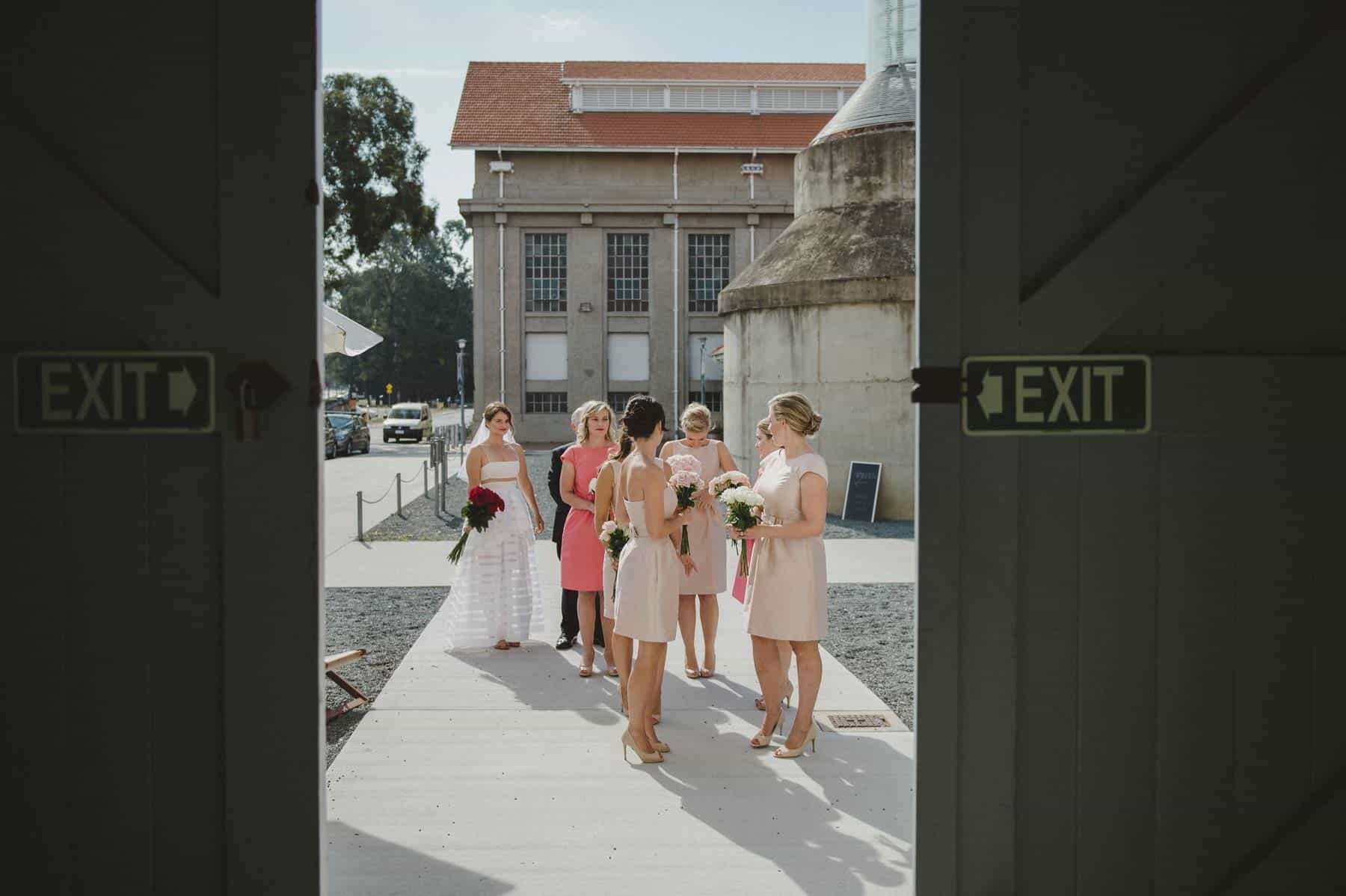 modern blush and pink bridesmaid dresses