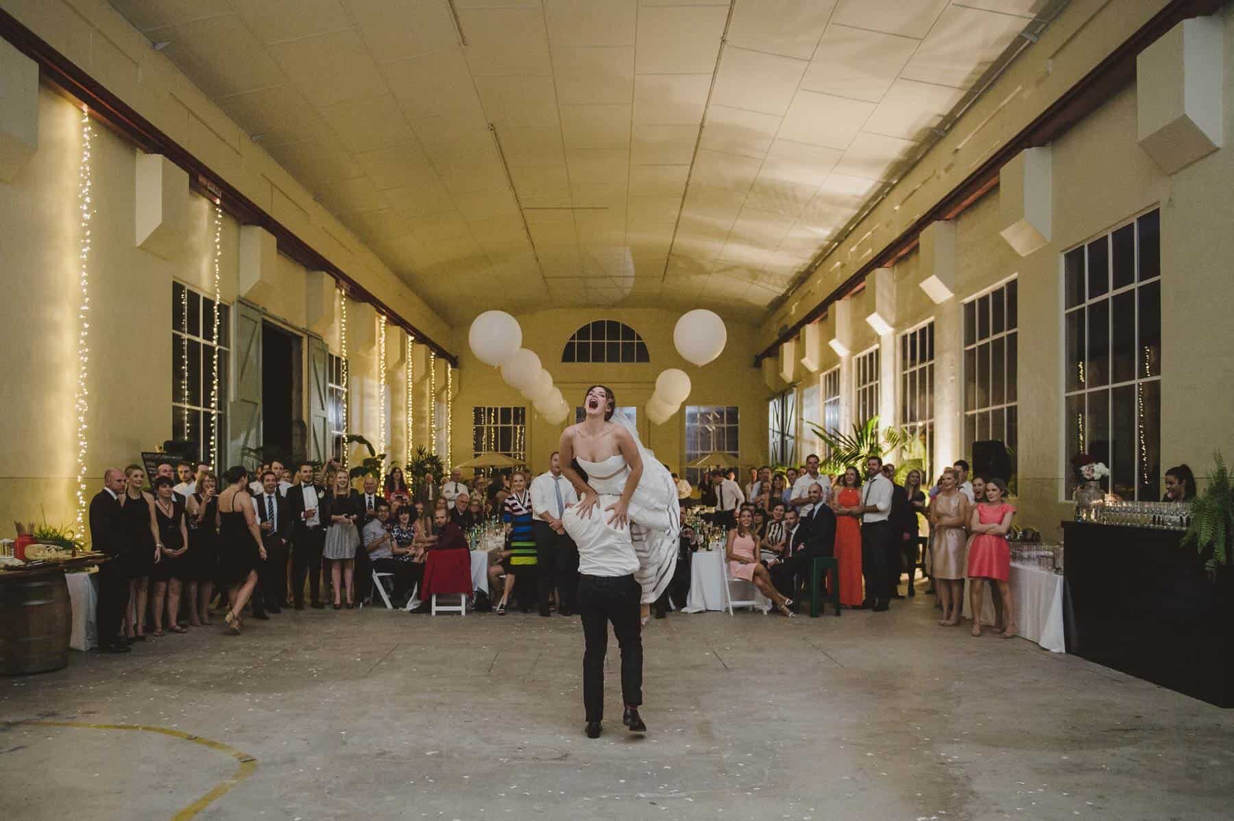 industrial warehouse wedding at The Fitters' Workshop in Canberra