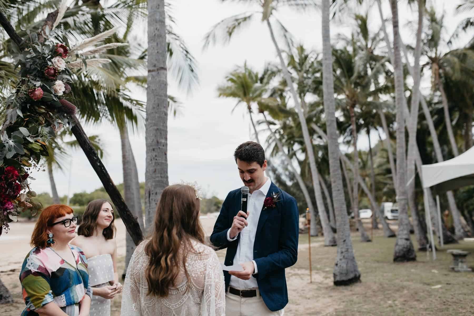 tropical beach party wedding on Magnetic Island QLD