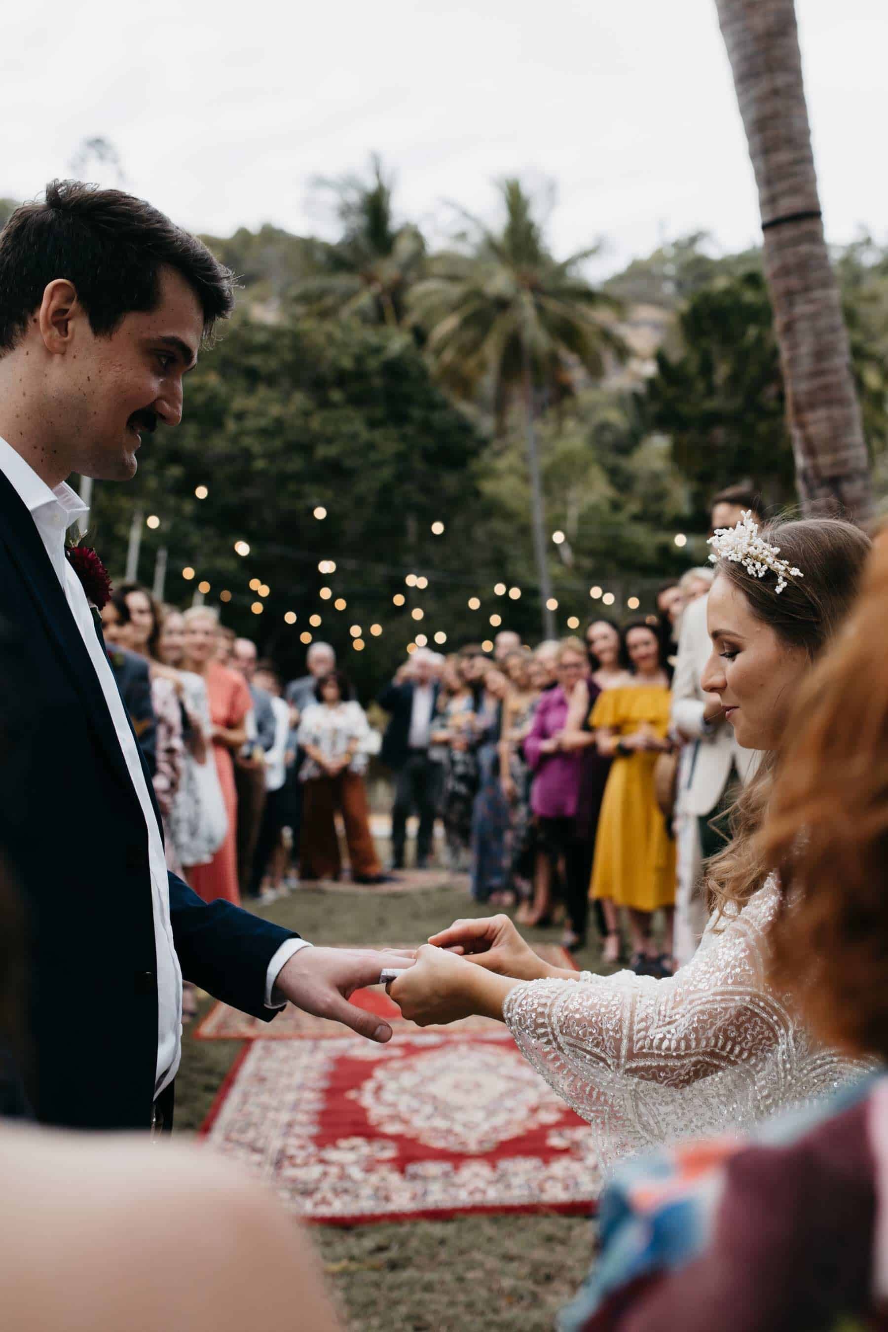 tropical beach party wedding on Magnetic Island QLD
