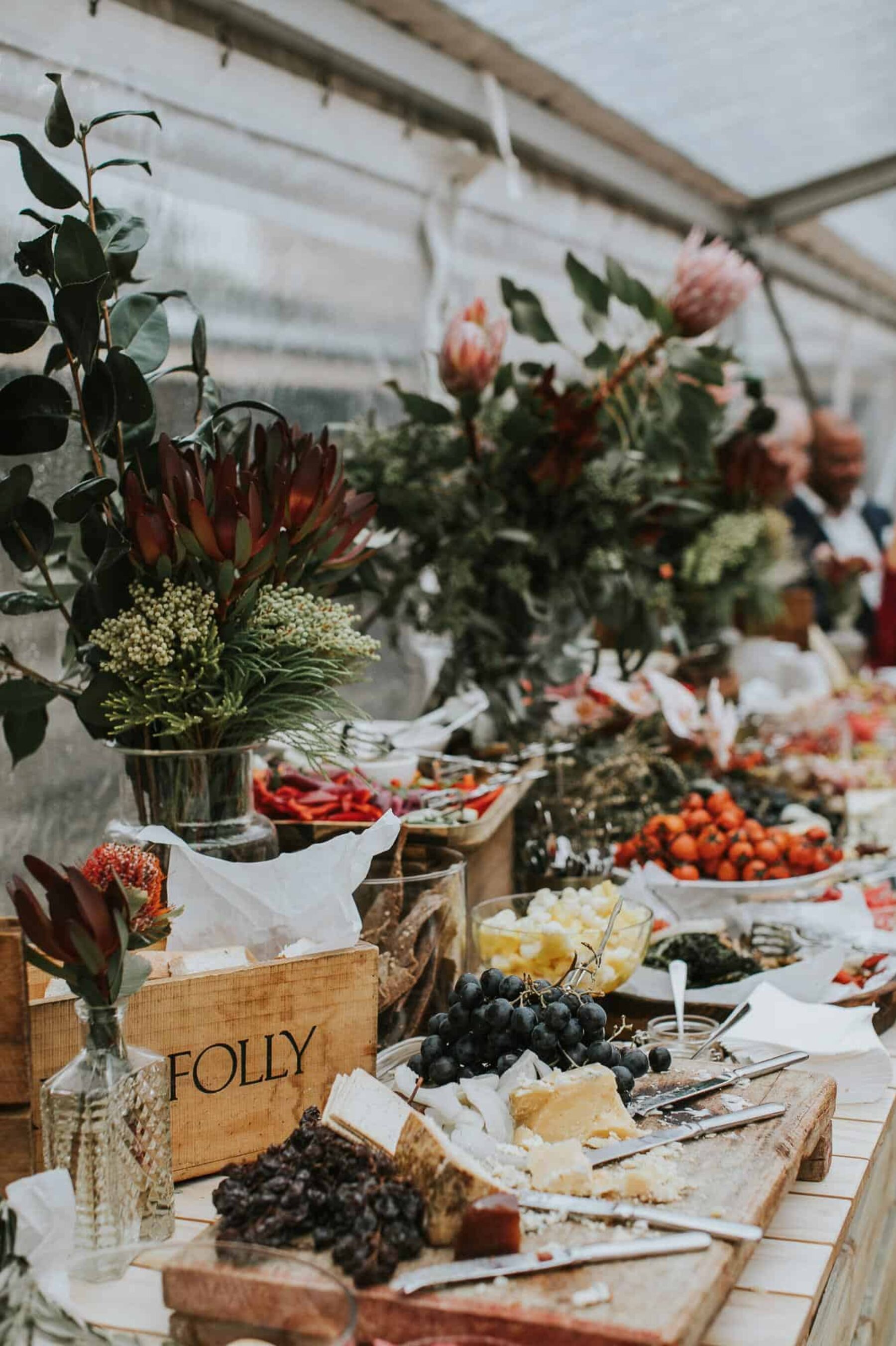 rustic grazing table by the Caterer Sydney