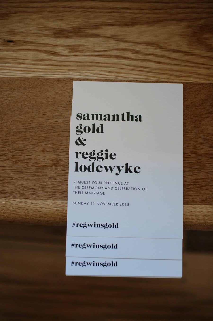 modern typographic wedding invitations