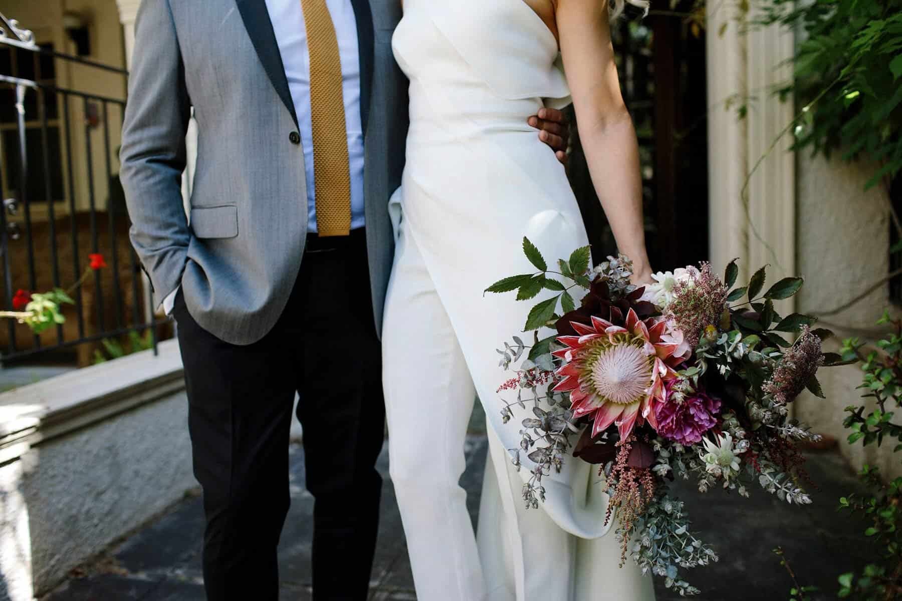 king protea bridal bouquet