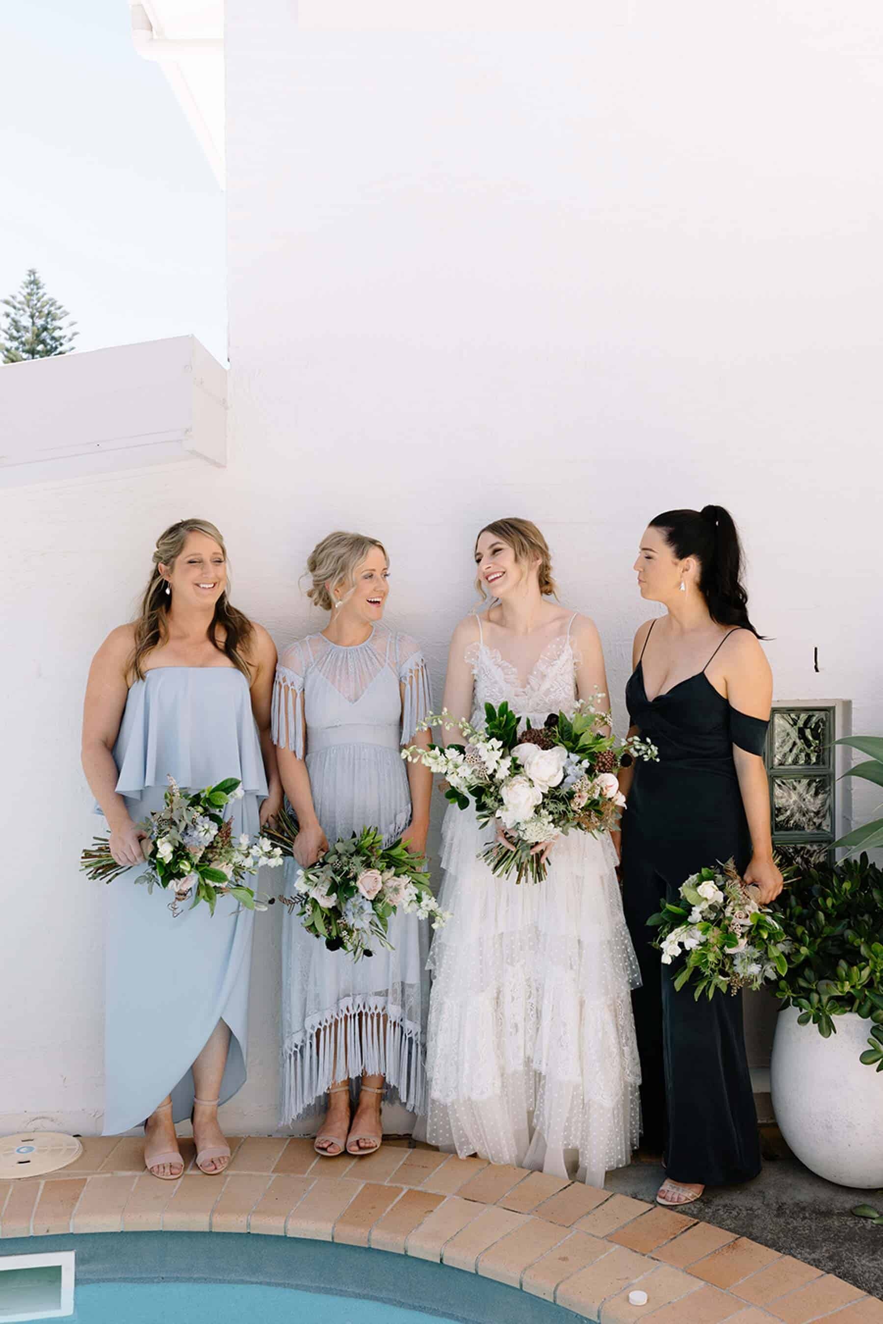 Ethereal beach wedding at Yamba Surf Life Saving Club / photography by Matt Godkin