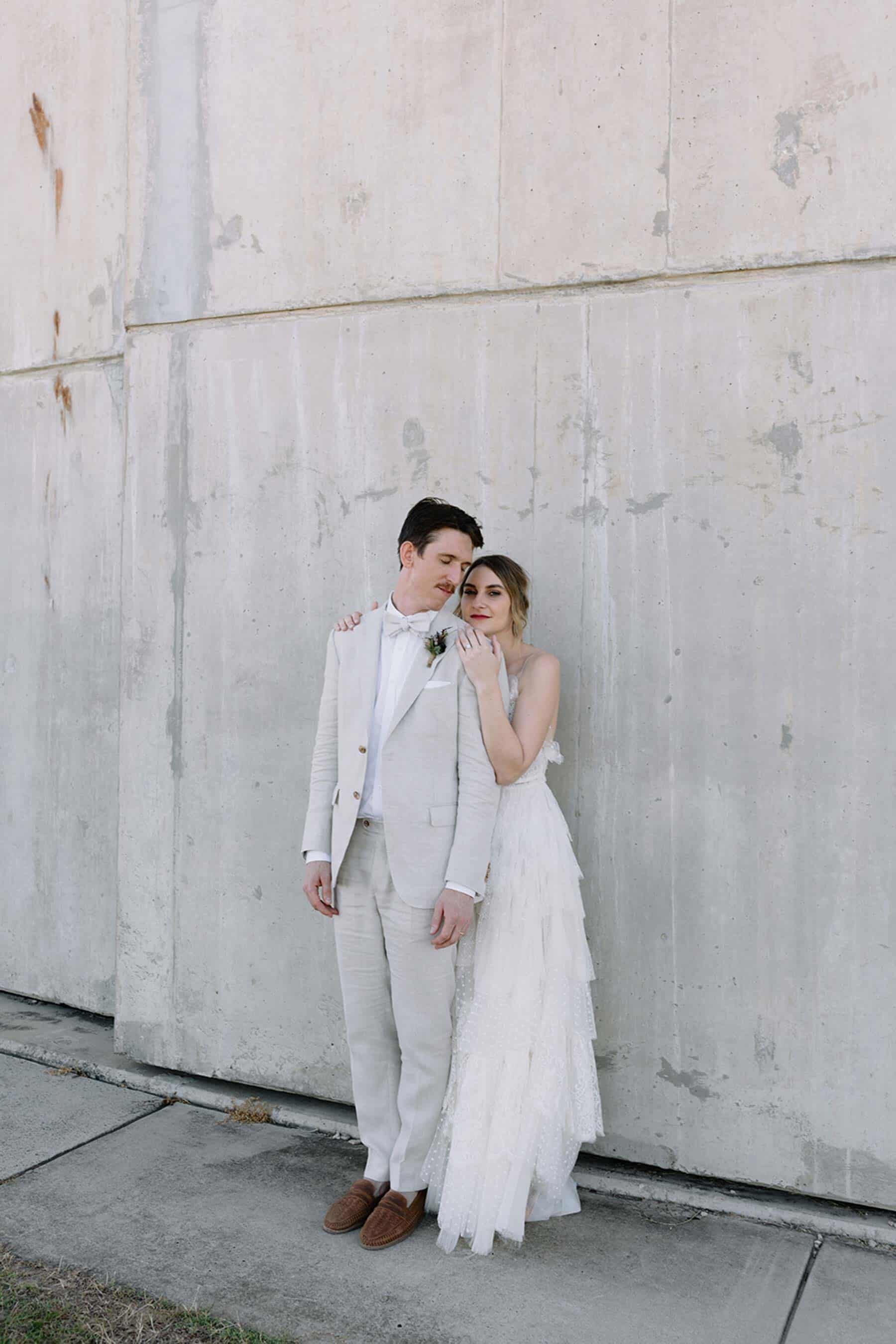 Ethereal beach wedding at Yamba Surf Life Saving Club / photography by Matt Godkin