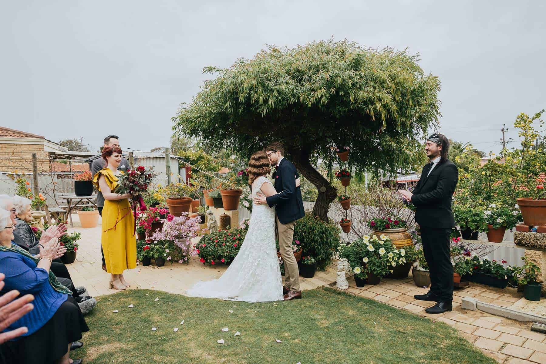 DIY backyard wedding in Fremantle