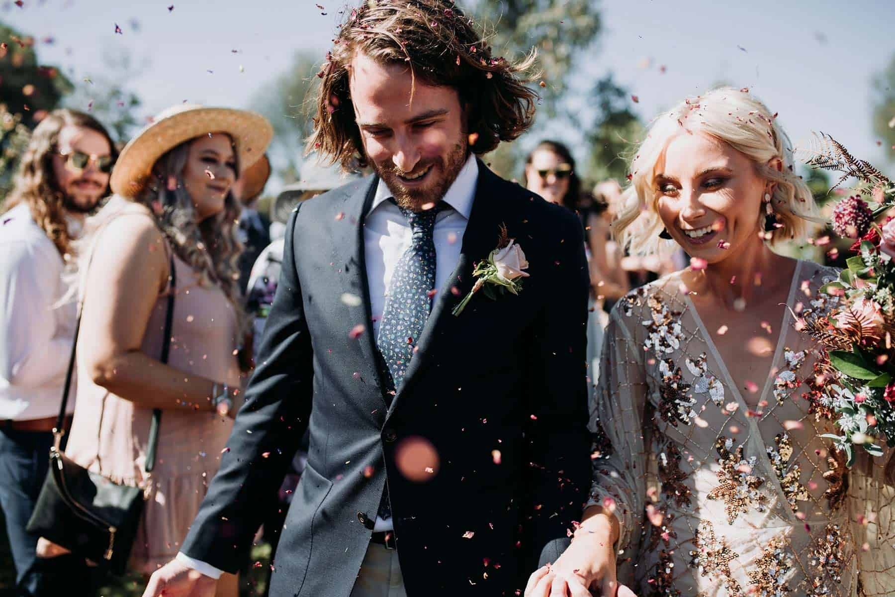 DIY backyard wedding in Geelong with loads of food trucks