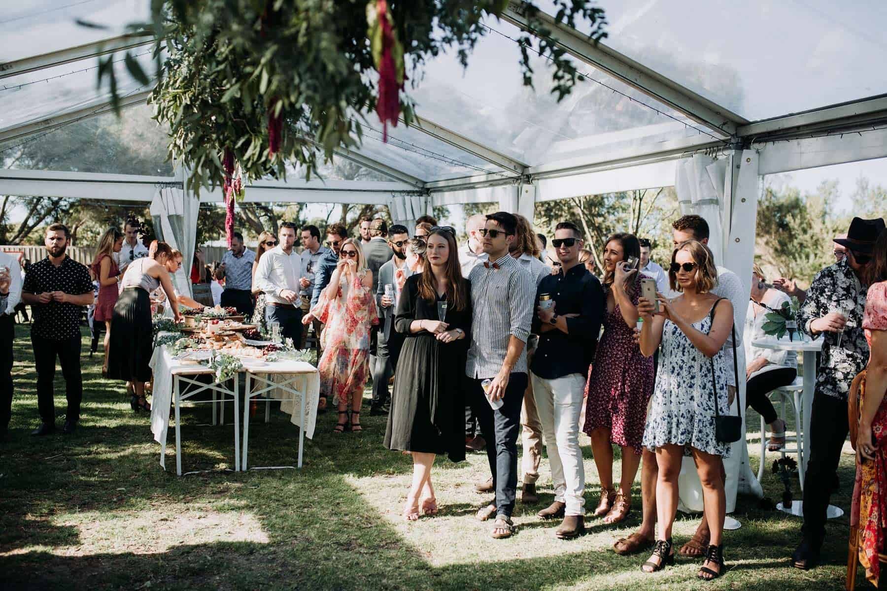 DIY backyard wedding in Geelong with loads of food trucks