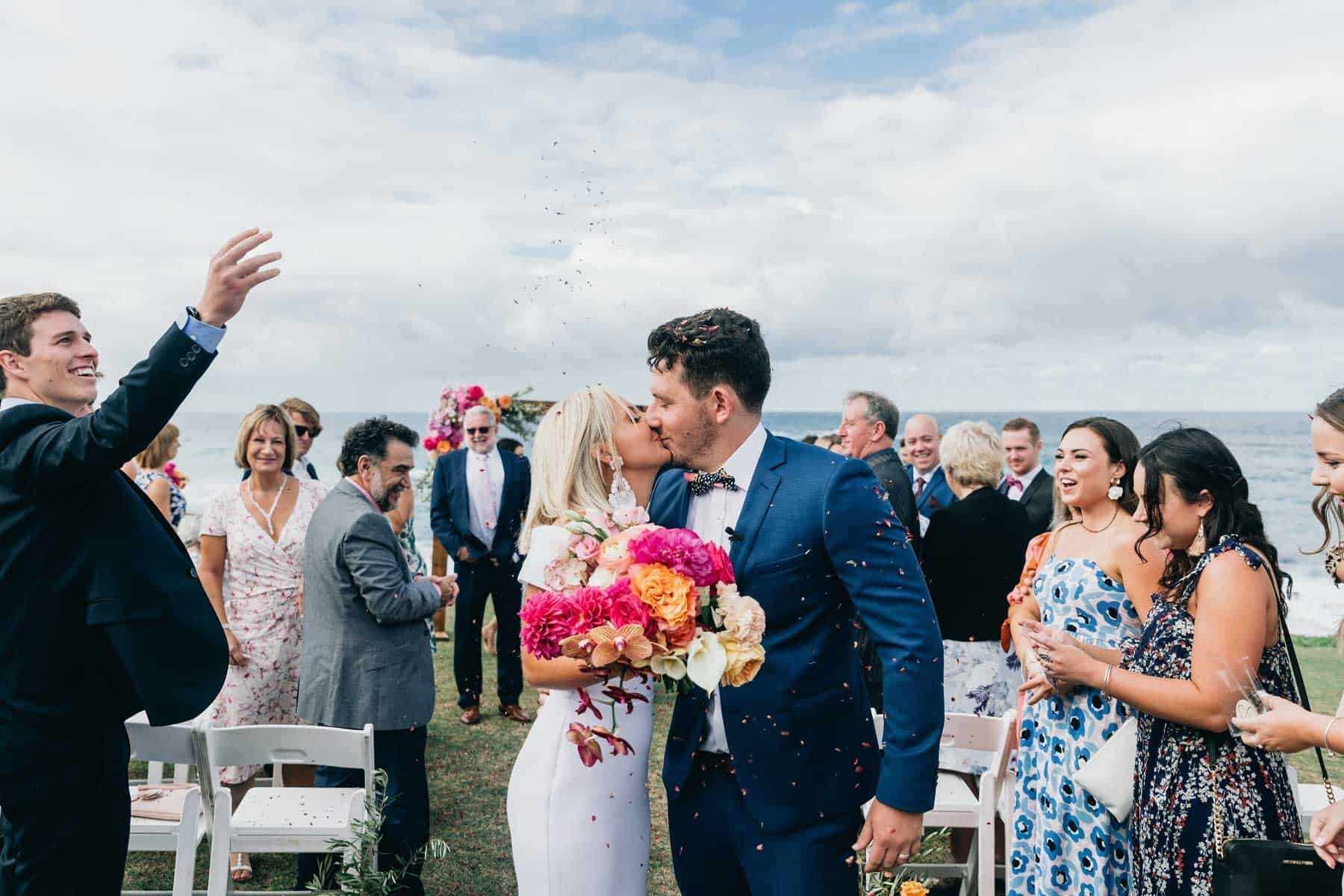 colourful beach wedding on the Tweed Coast, Australia