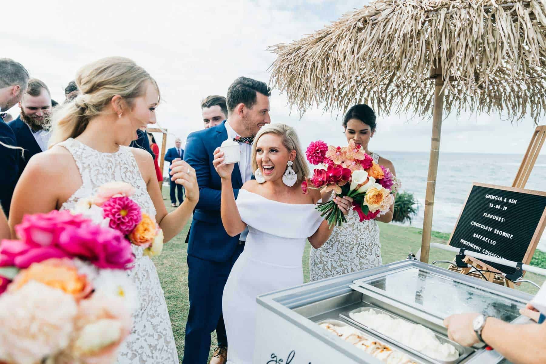 wedding gelato cart