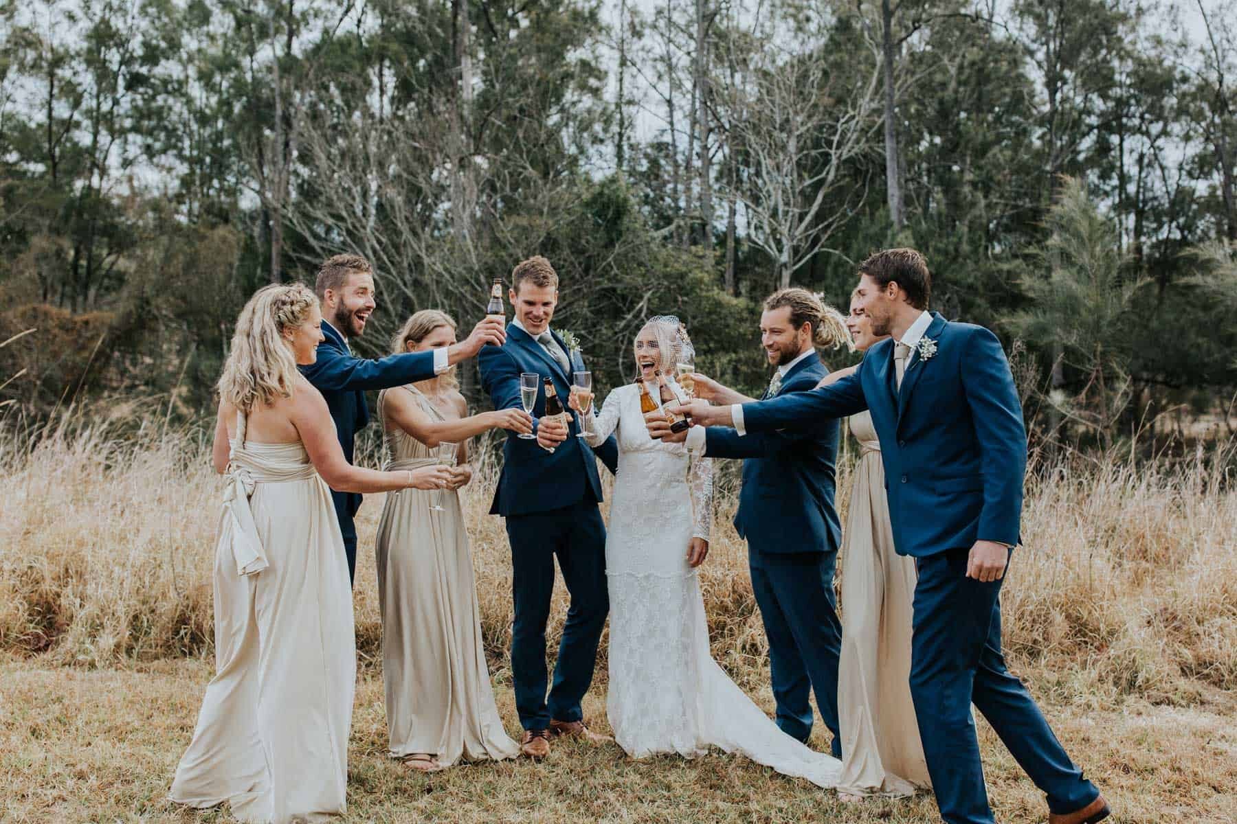 boho white wedding at Lamington National Park, Queensland