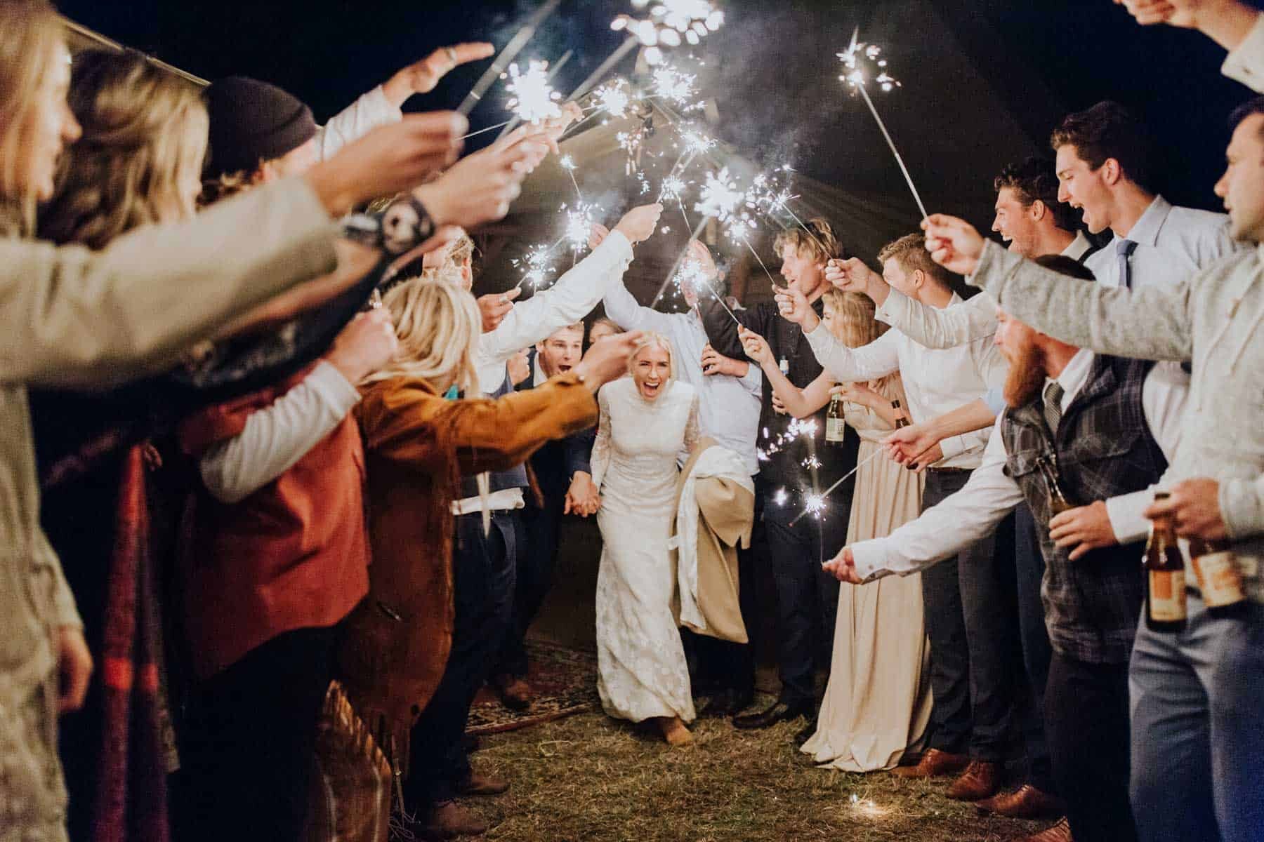 sparkler wedding exit