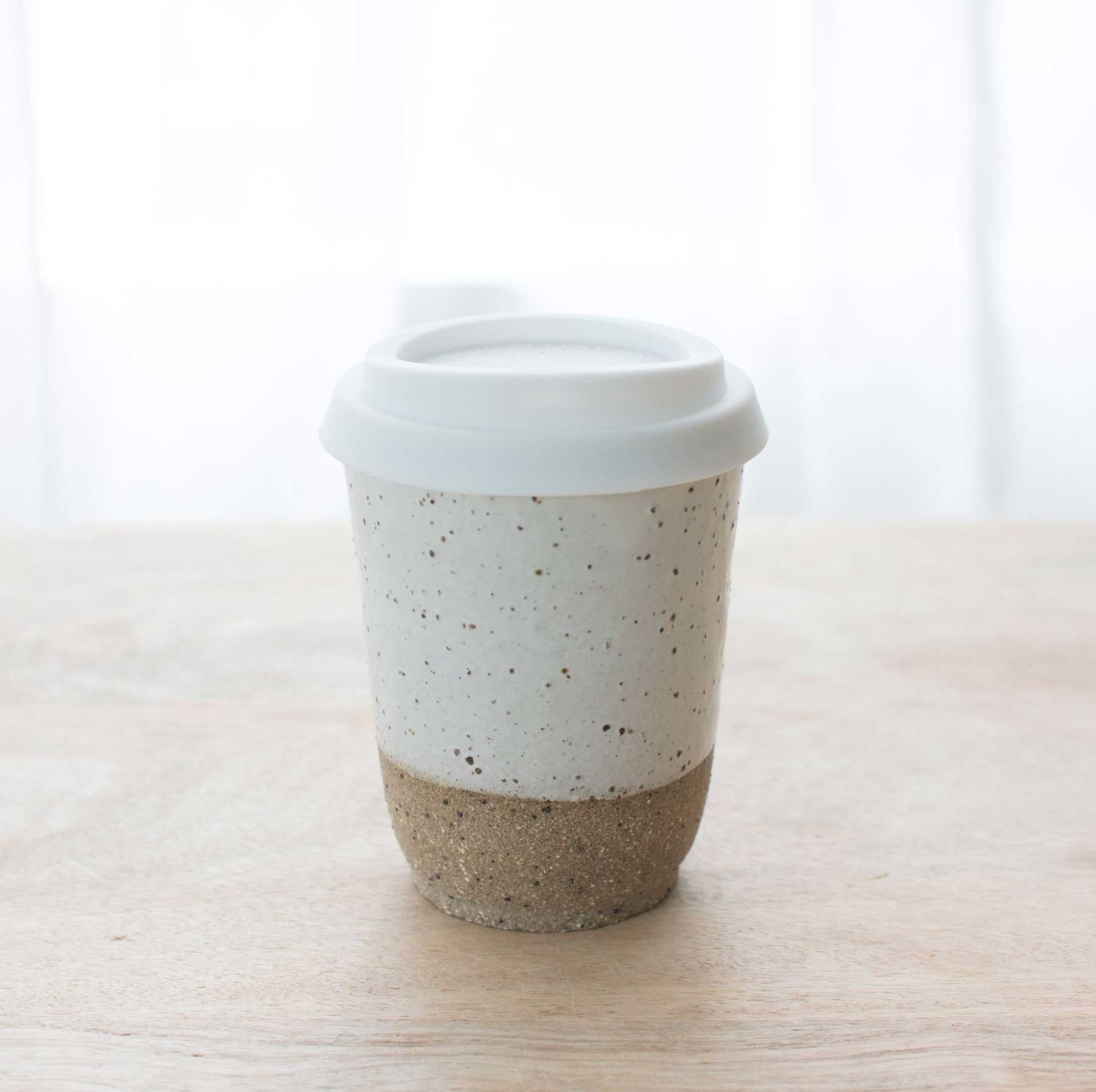Ceramic reusable coffee cup