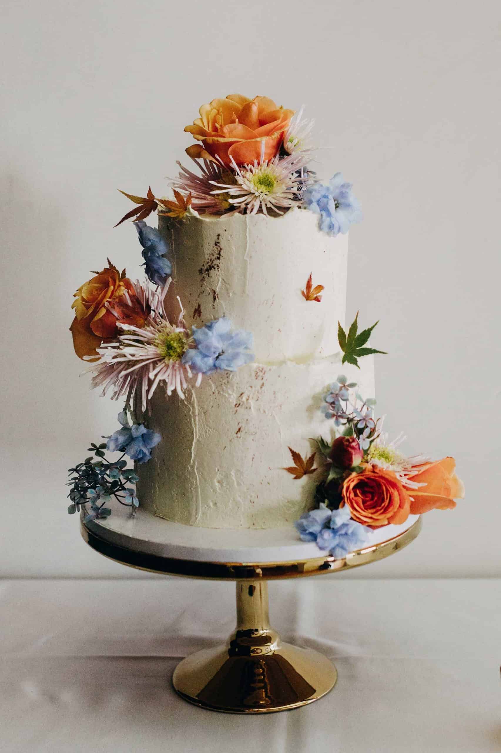best wedding cakes of 2019 - simple with fresh flowers