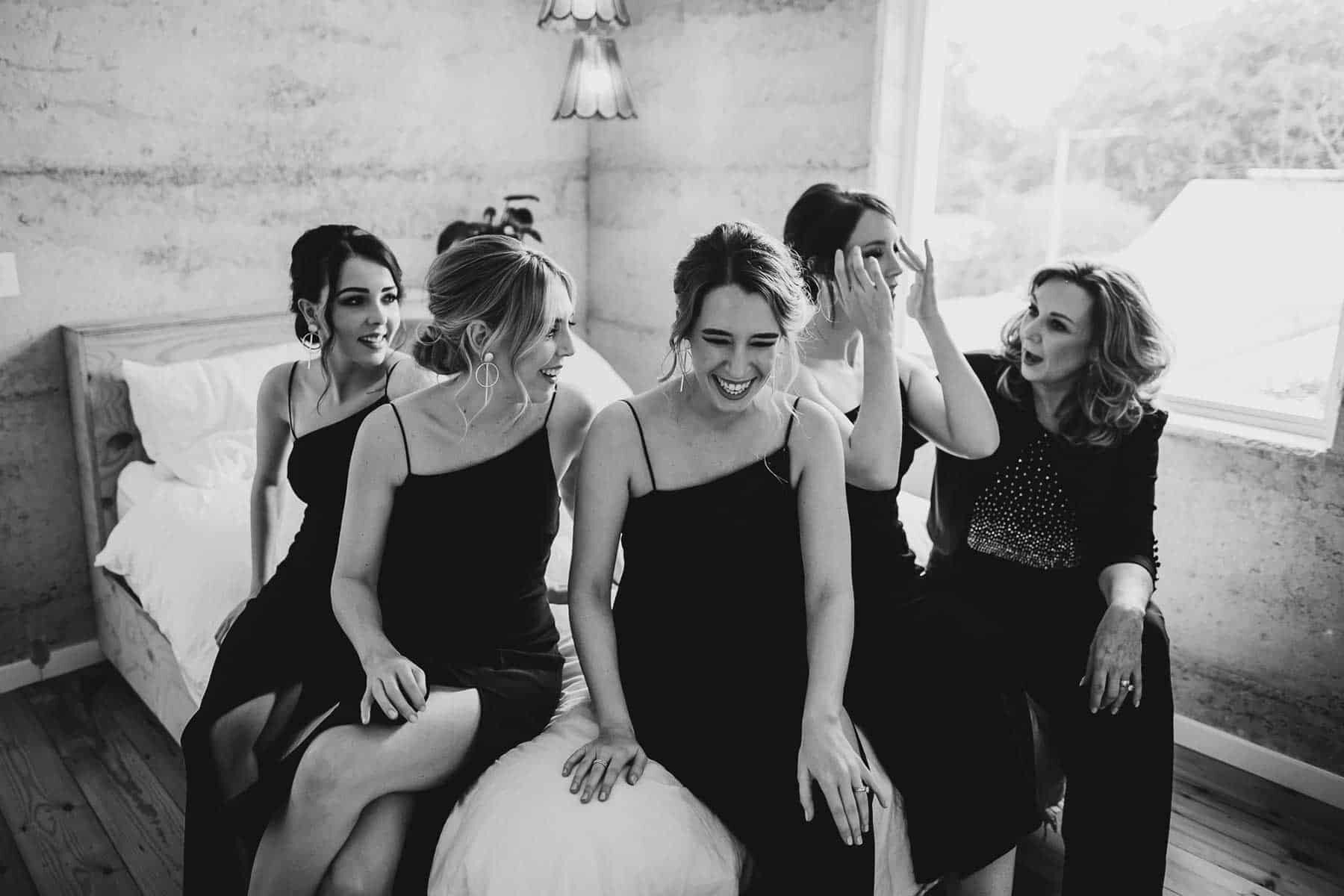 modern black bridesmaid dresses